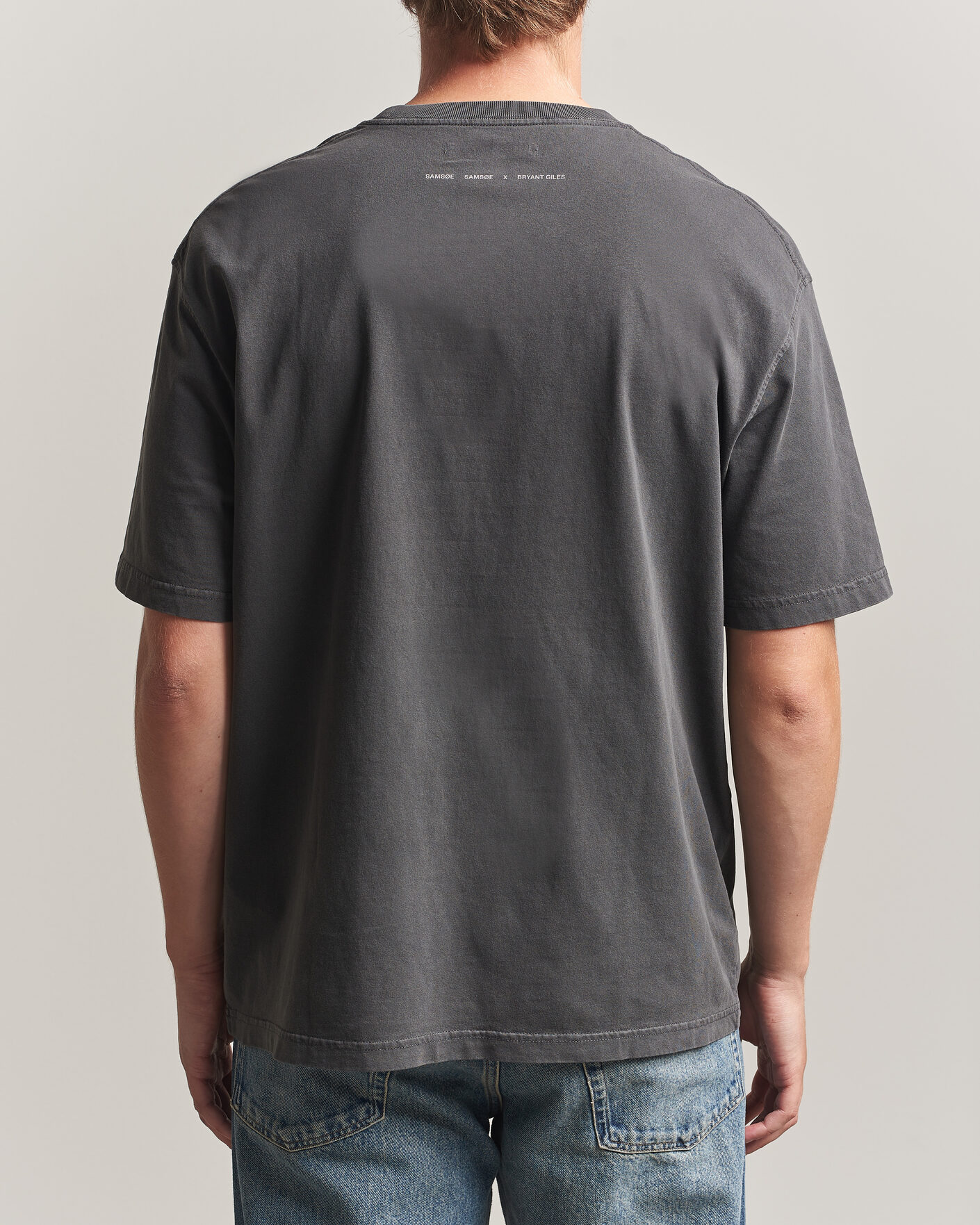 Hombres | Camisetas | Samsøe Samsøe | Giles Printed Crew Neck T-Shirt Black Lines