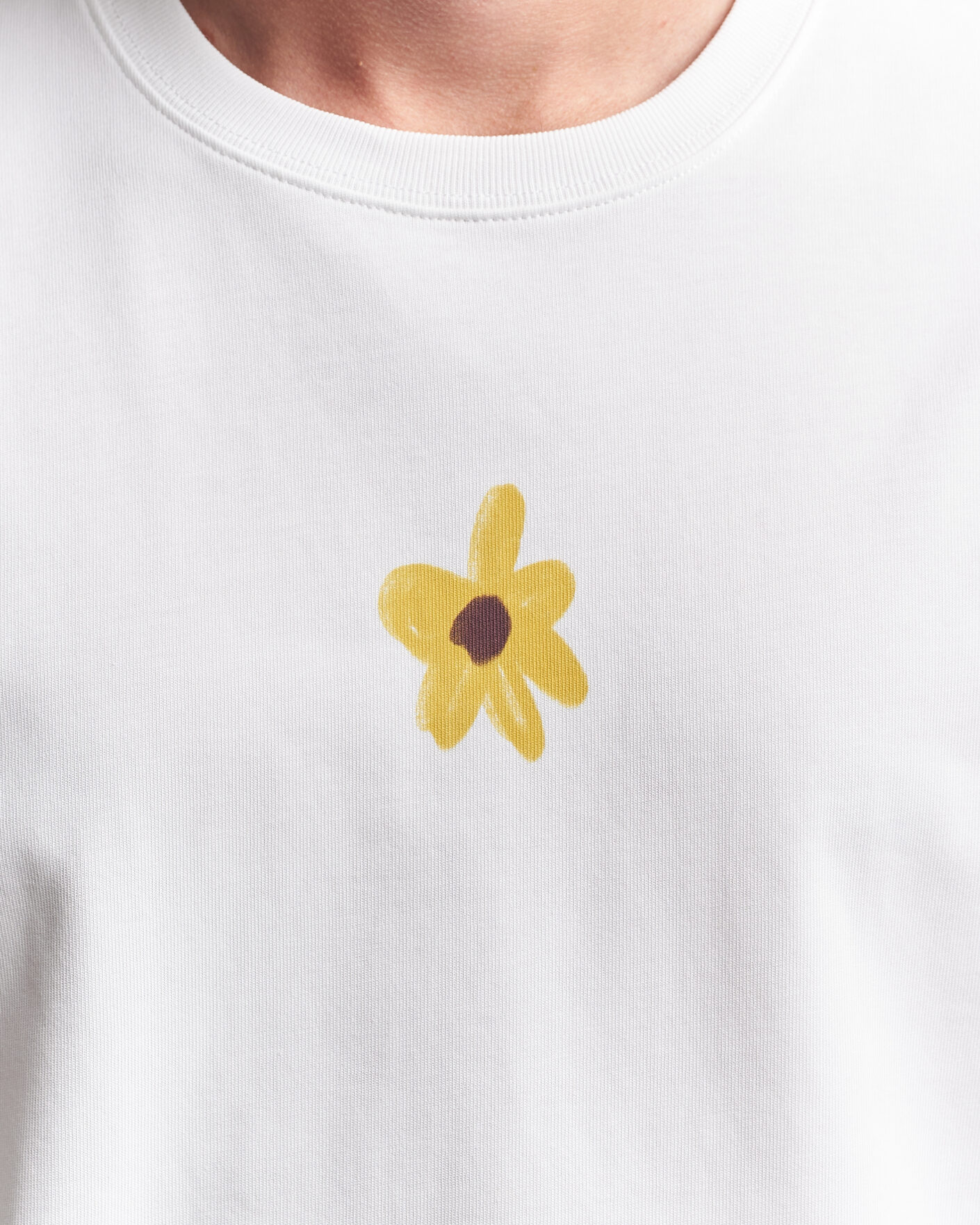 Hombres | Camisetas | Samsøe Samsøe | Giles Printed Crew Neck T-Shirt White Flowers