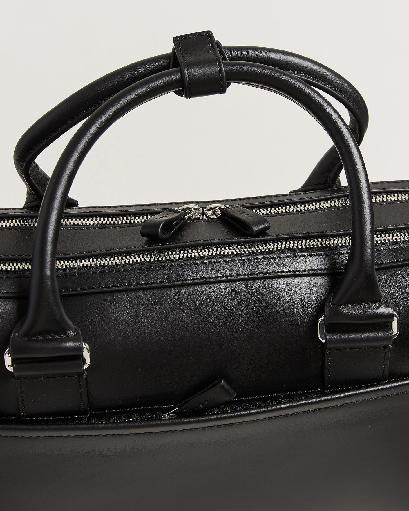 Hombres | Bolsos | Tiger of Sweden | Burin Smooth Leather Briefcase Black