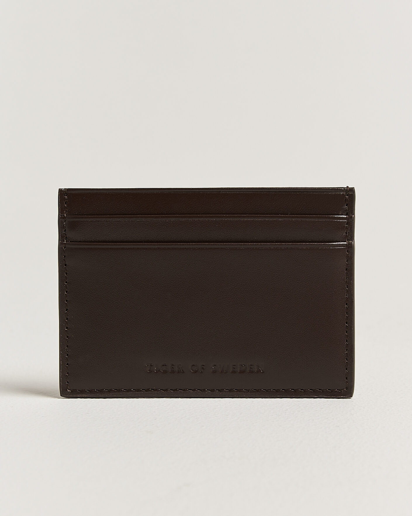 Hombres | Billeteras | Tiger of Sweden | Wake Leather Card Holder Dark Brown