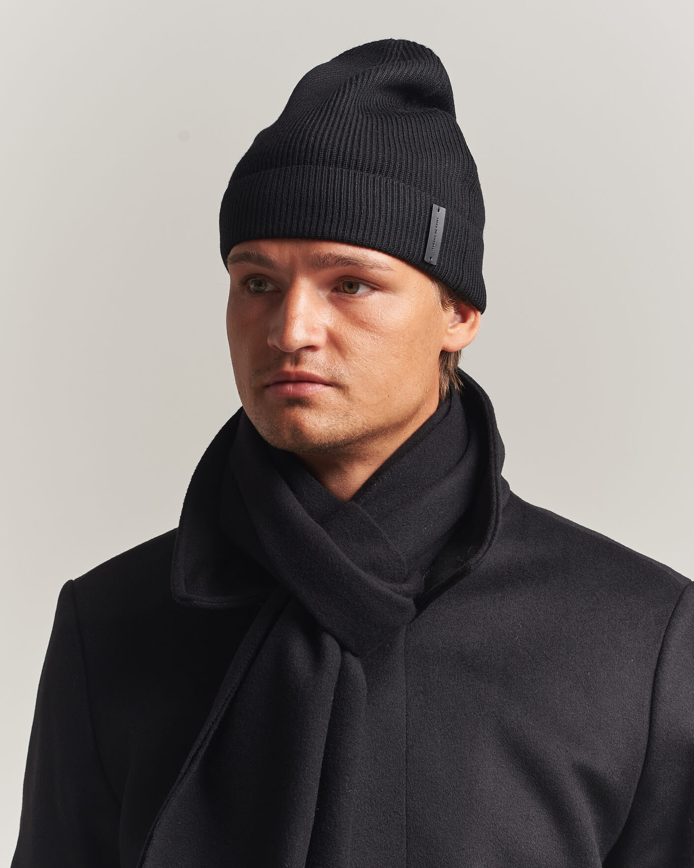 Hombres | Gorros | Tiger of Sweden | Caldu Wool Beanie Black