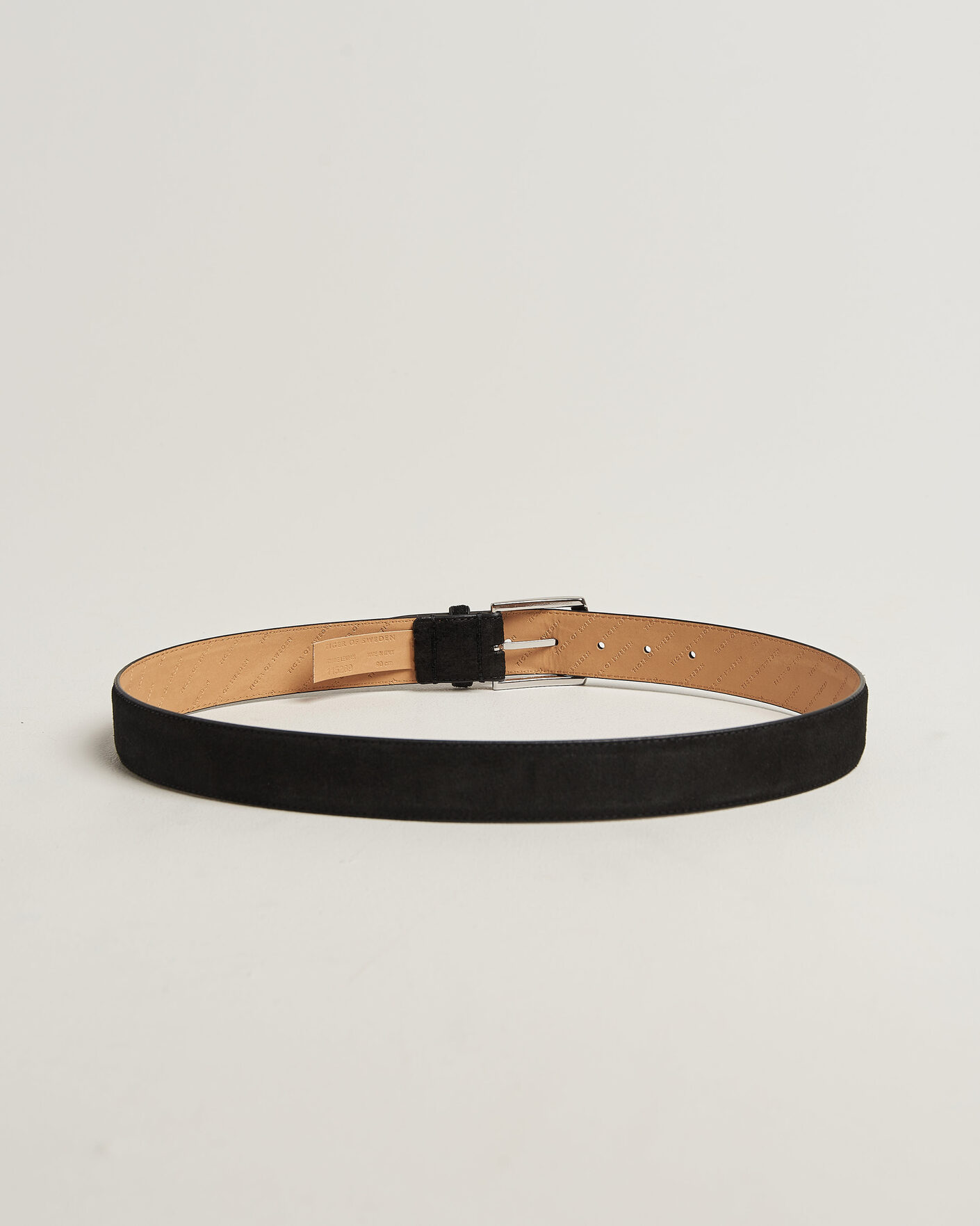 Hombres | Cinturones | Tiger of Sweden | Bergstroms Suede Belt Black