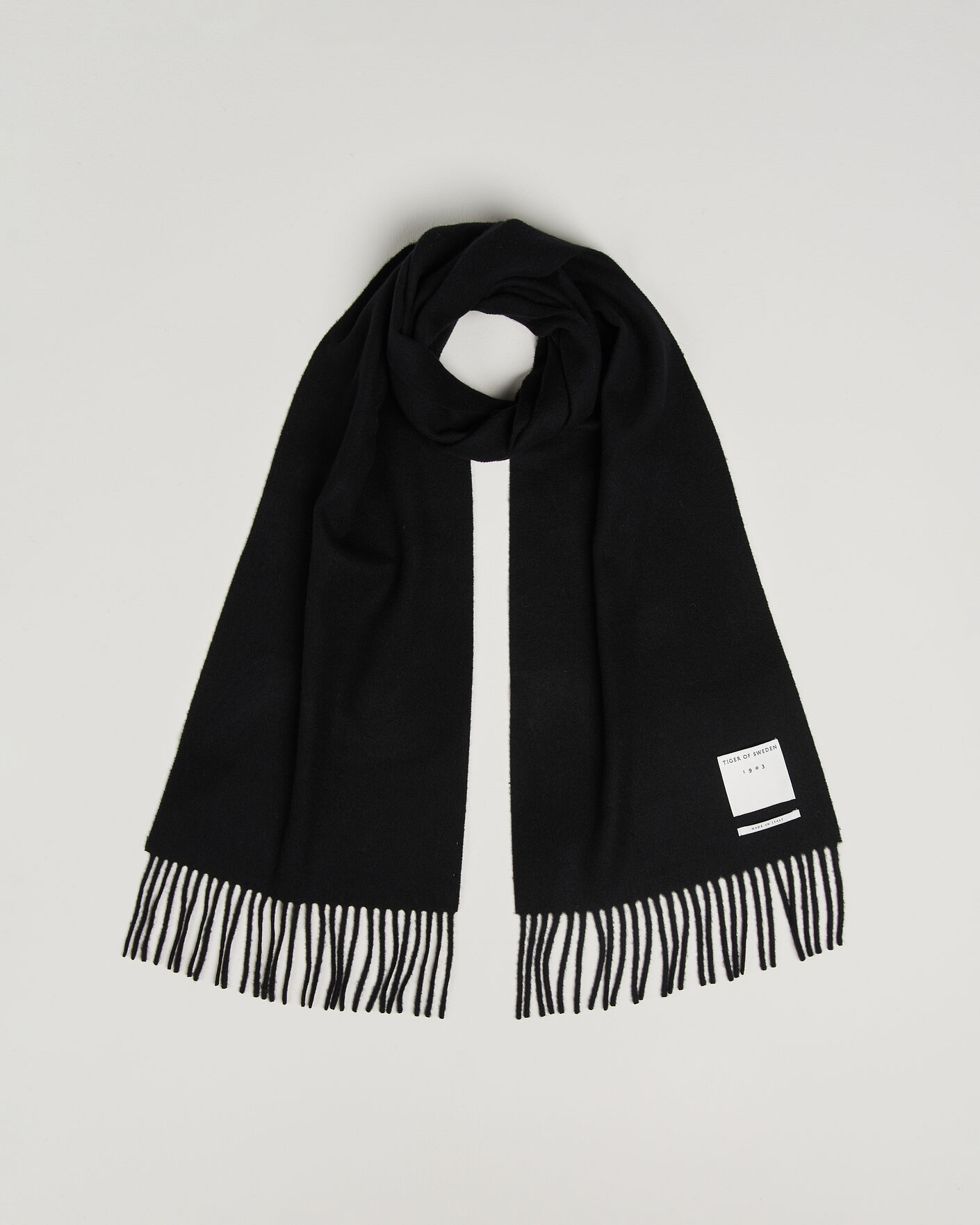Hombres | Bufandas | Tiger of Sweden | Sylan Wool Scarf Black