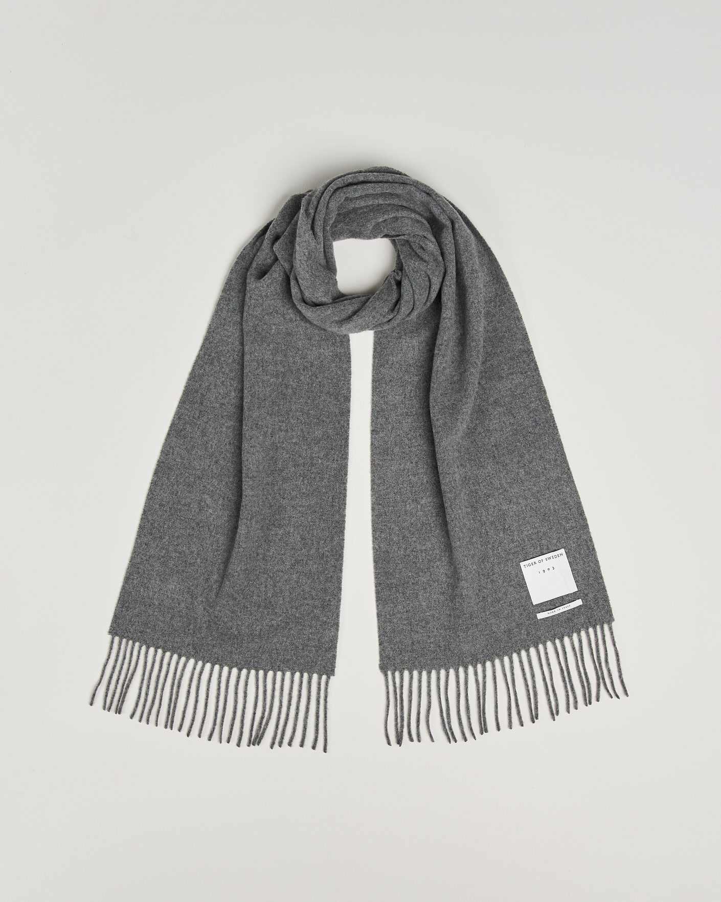 Hombres | Bufandas | Tiger of Sweden | Sylan Wool Scarf Charcoal