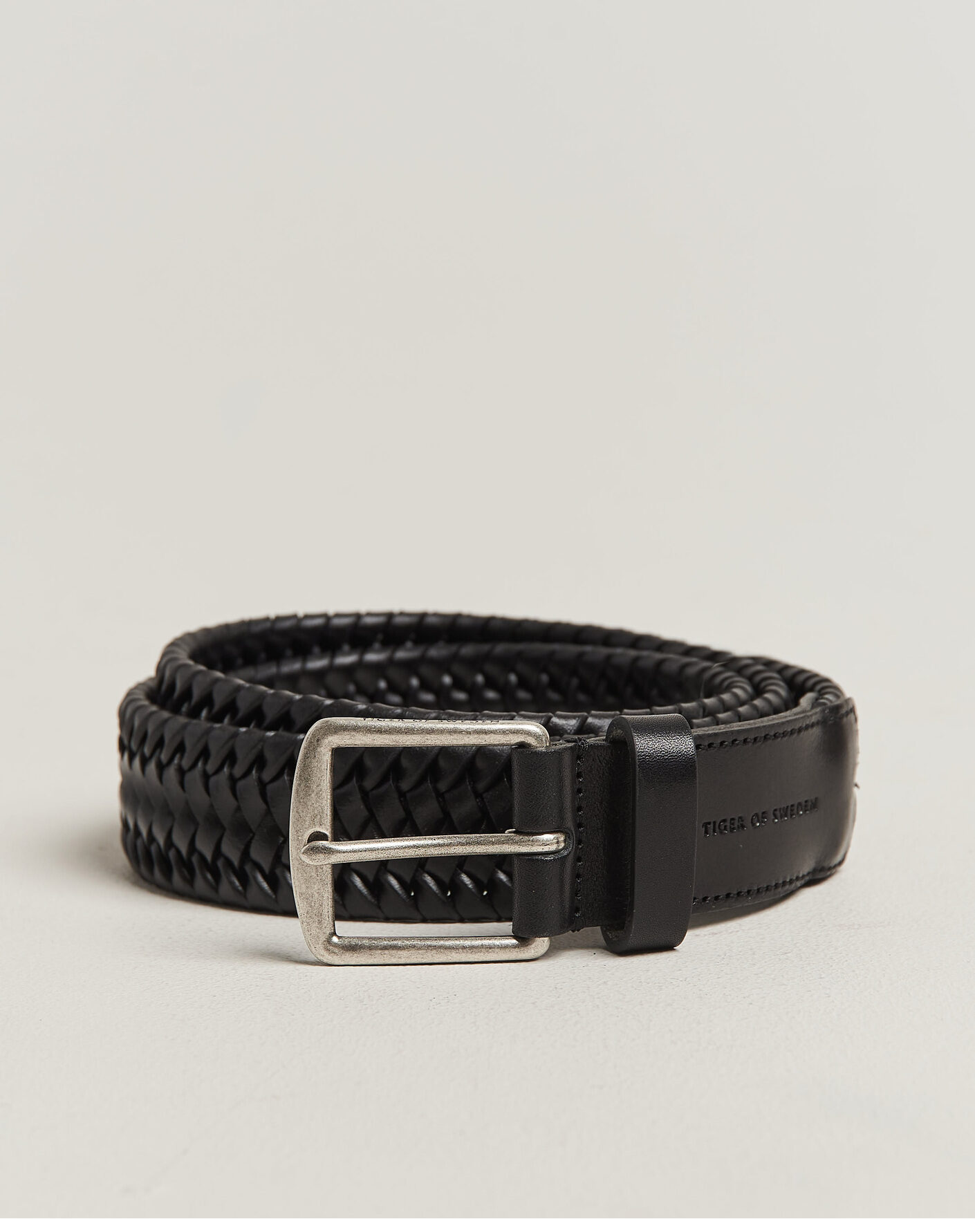 Hombres | Cinturones | Tiger of Sweden | Braidant Braided Belt Black
