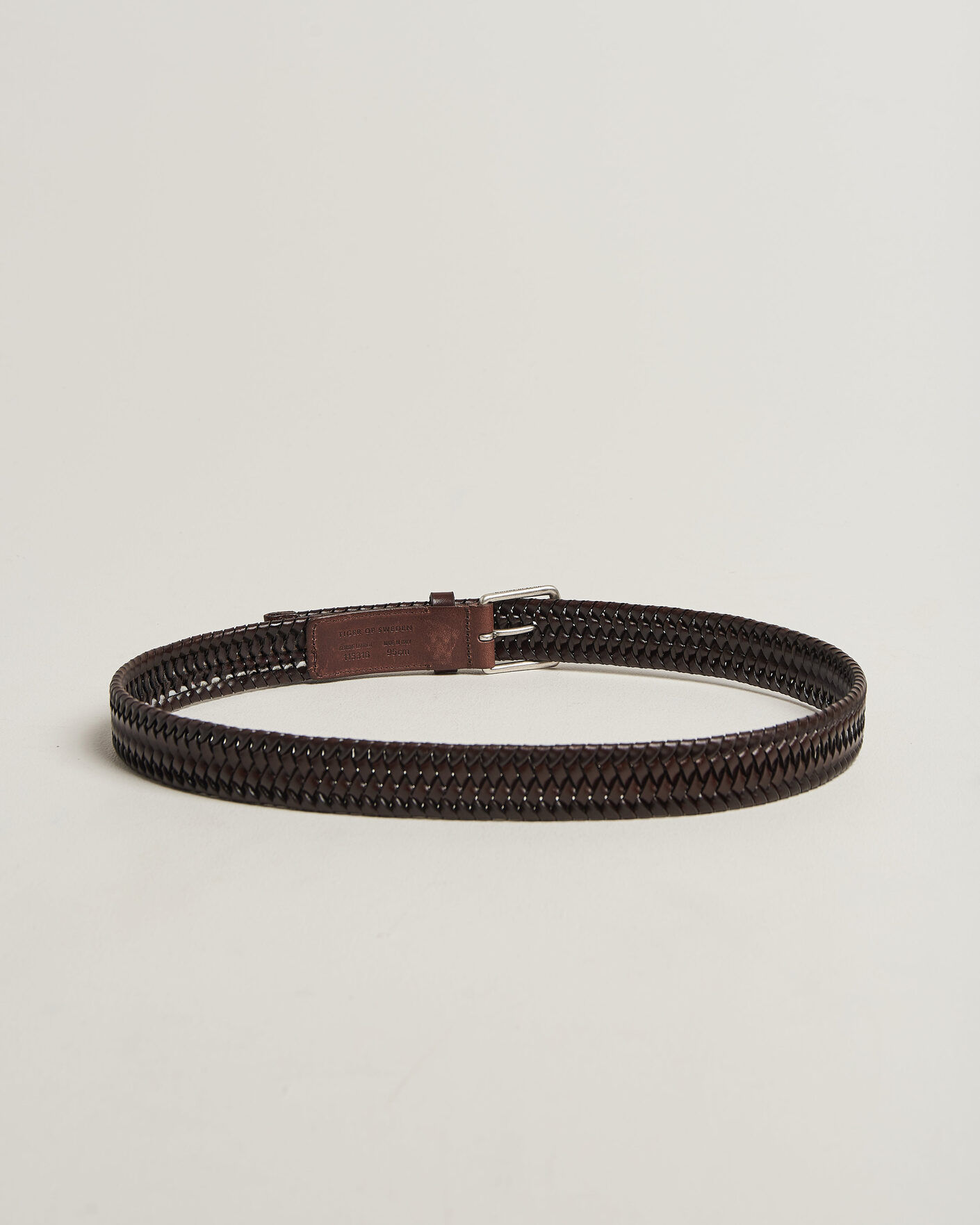 Hombres | Cinturones | Tiger of Sweden | Braidant Braided Belt Dark Brown