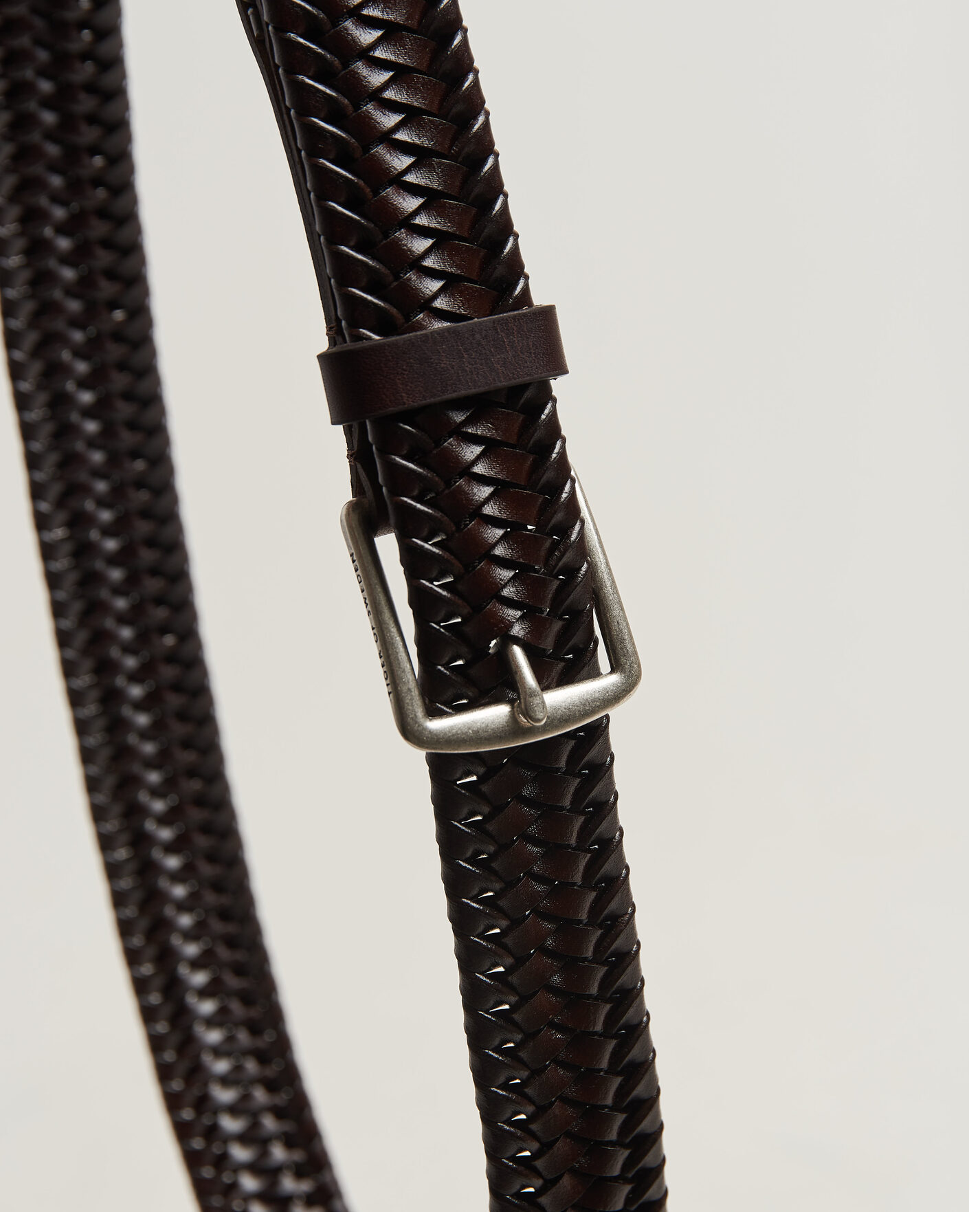 Hombres | Cinturones | Tiger of Sweden | Braidant Braided Belt Dark Brown