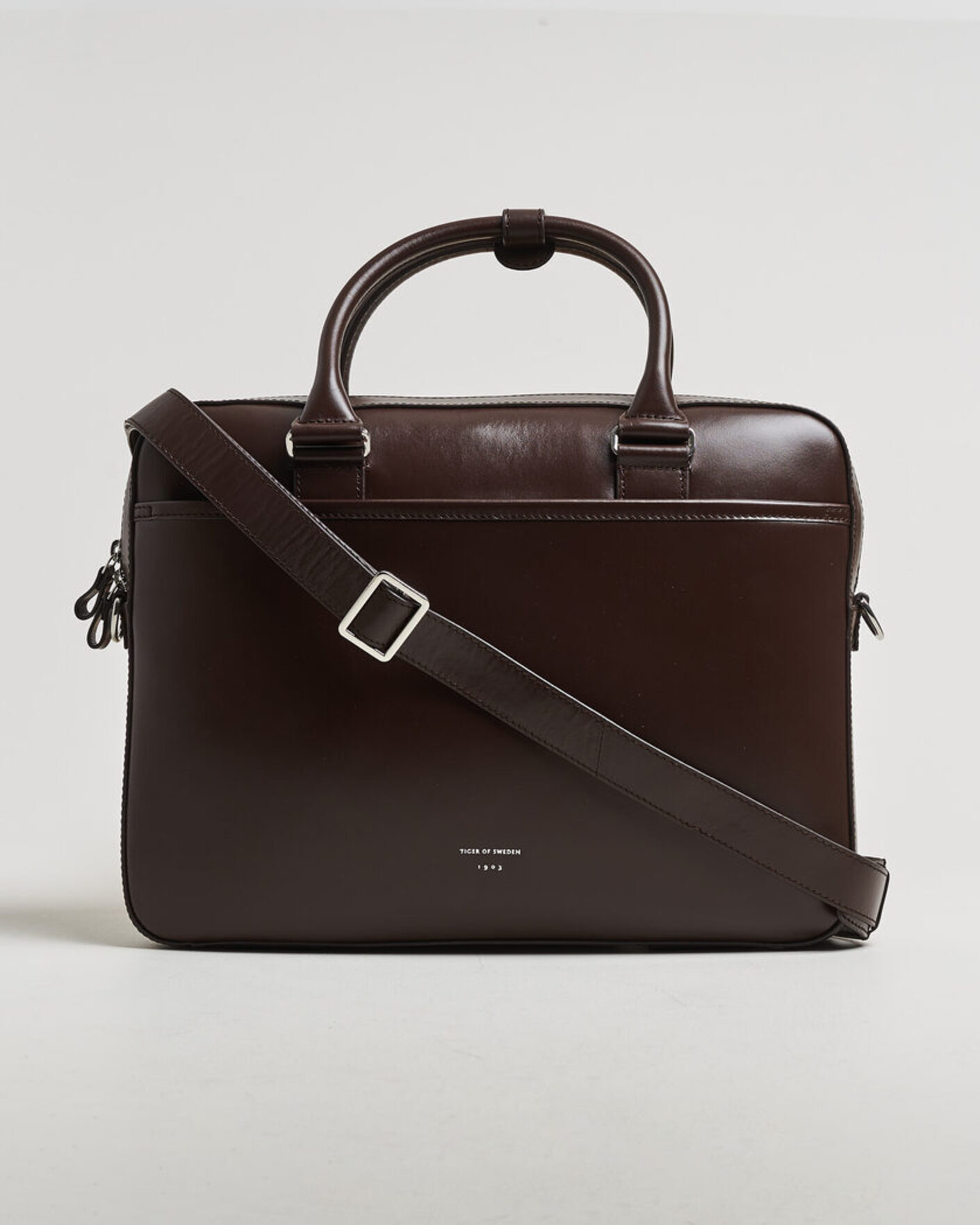 Hombres | Bolsos | Tiger of Sweden | Bosun Smooth Leather Briefcase Dark Brown