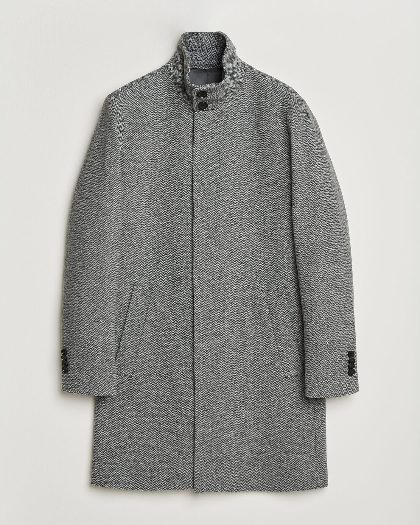 Hombres | Abrigos y chaquetas | Tiger of Sweden | Aleric Wool Herringbone Coat Fogy