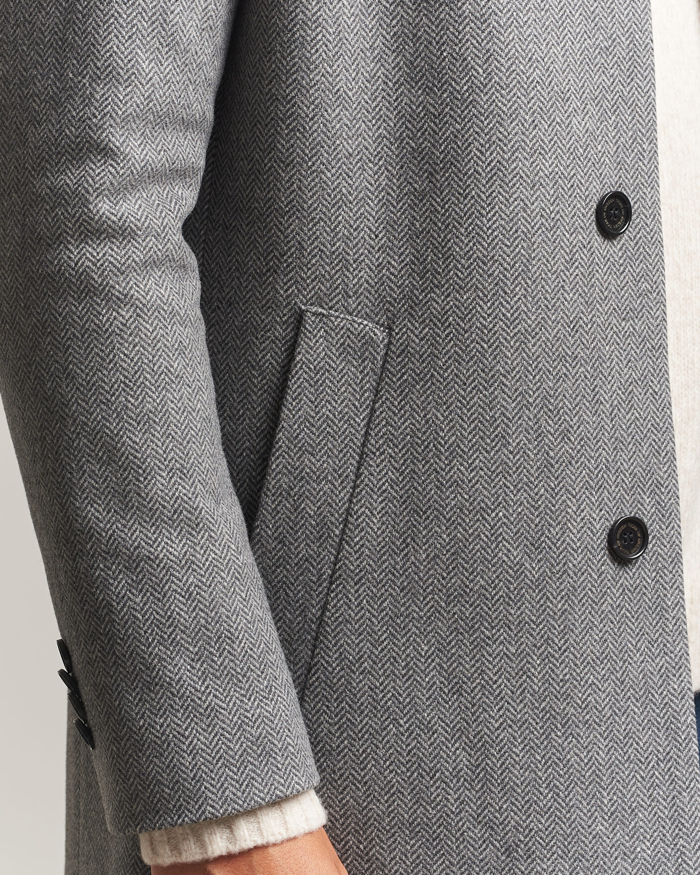 Hombres | Abrigos y chaquetas | Tiger of Sweden | Aleric Wool Herringbone Coat Fogy