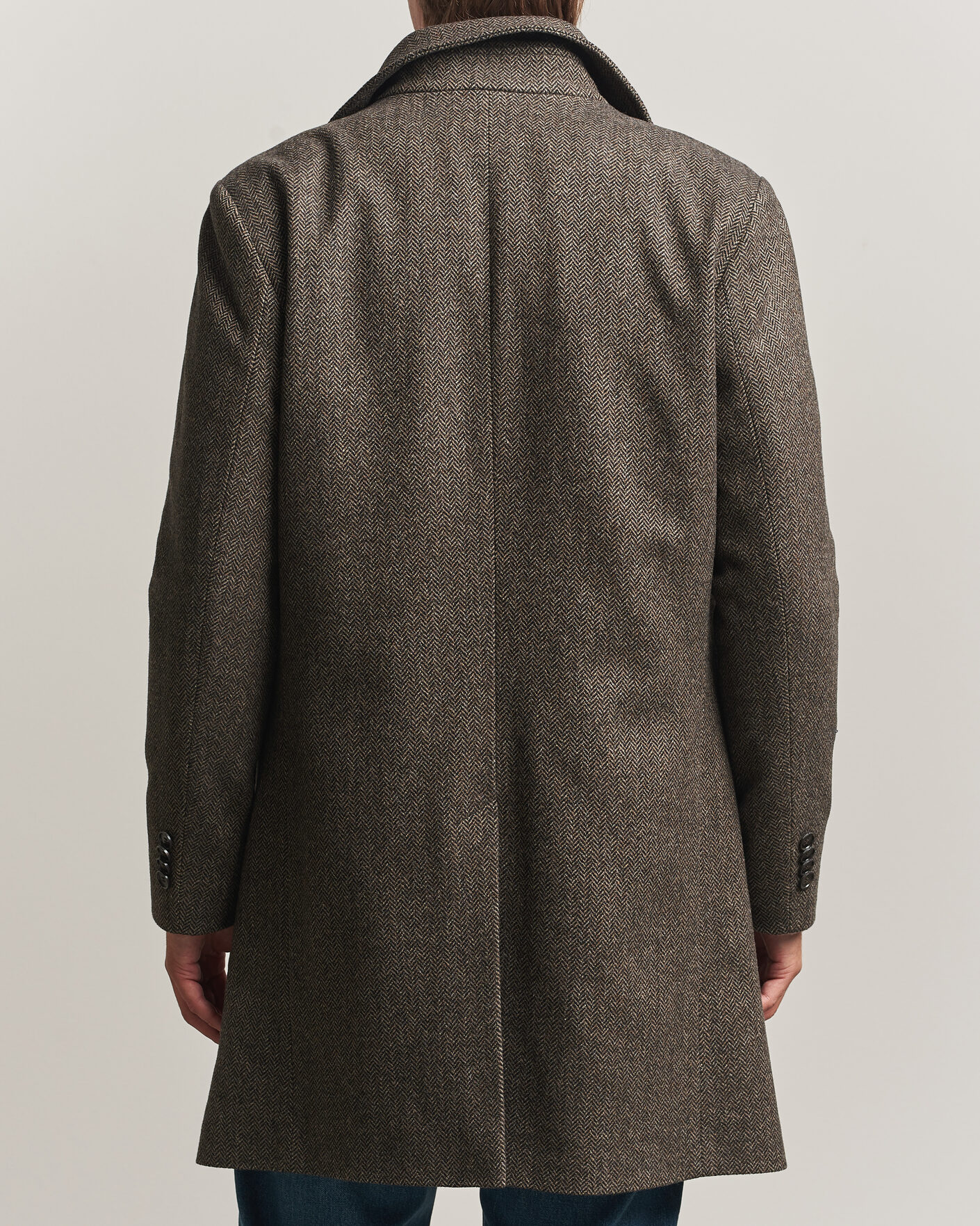 Hombres | Abrigos y chaquetas | Tiger of Sweden | Aleric Wool Herringbone Coat Brown