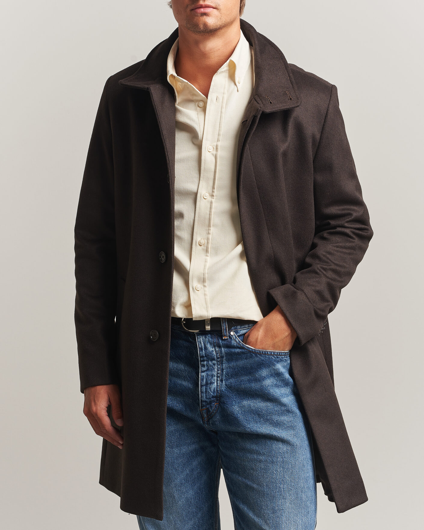 Hombres | Abrigos y chaquetas | Tiger of Sweden | Aleric Wool/Cashmere Coat Espresso
