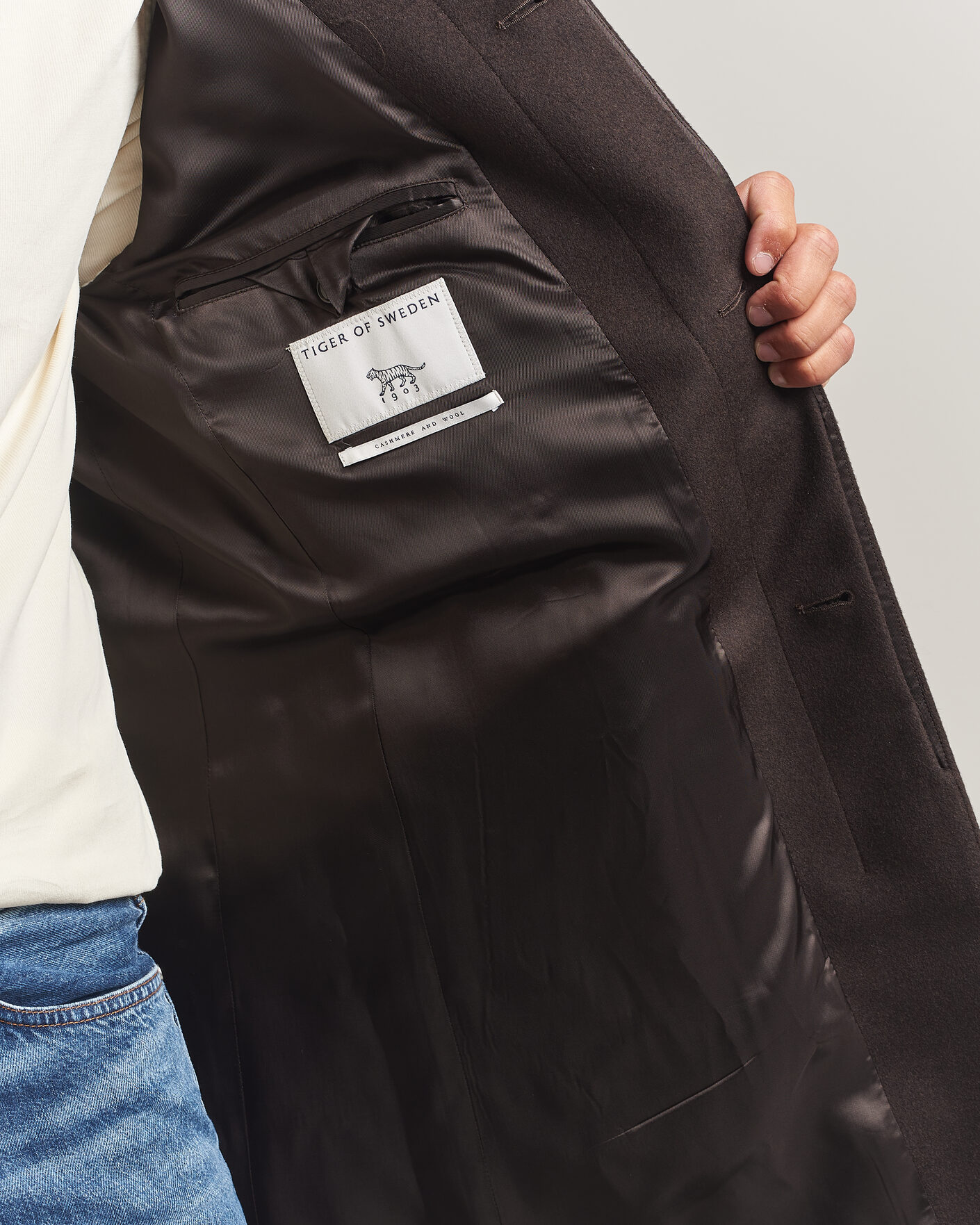 Hombres | Abrigos y chaquetas | Tiger of Sweden | Aleric Wool/Cashmere Coat Espresso