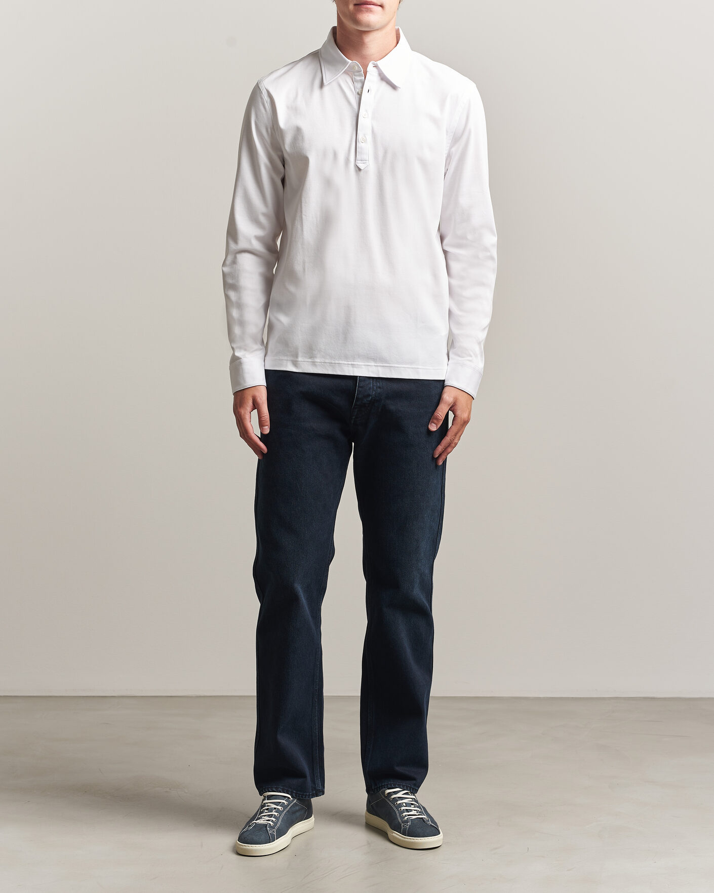 Hombres | Polos | Tiger of Sweden | Tanner Mercerized Cotton Polo Pure White