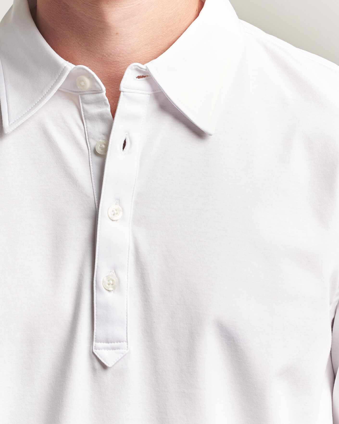 Hombres | Polos | Tiger of Sweden | Tanner Mercerized Cotton Polo Pure White