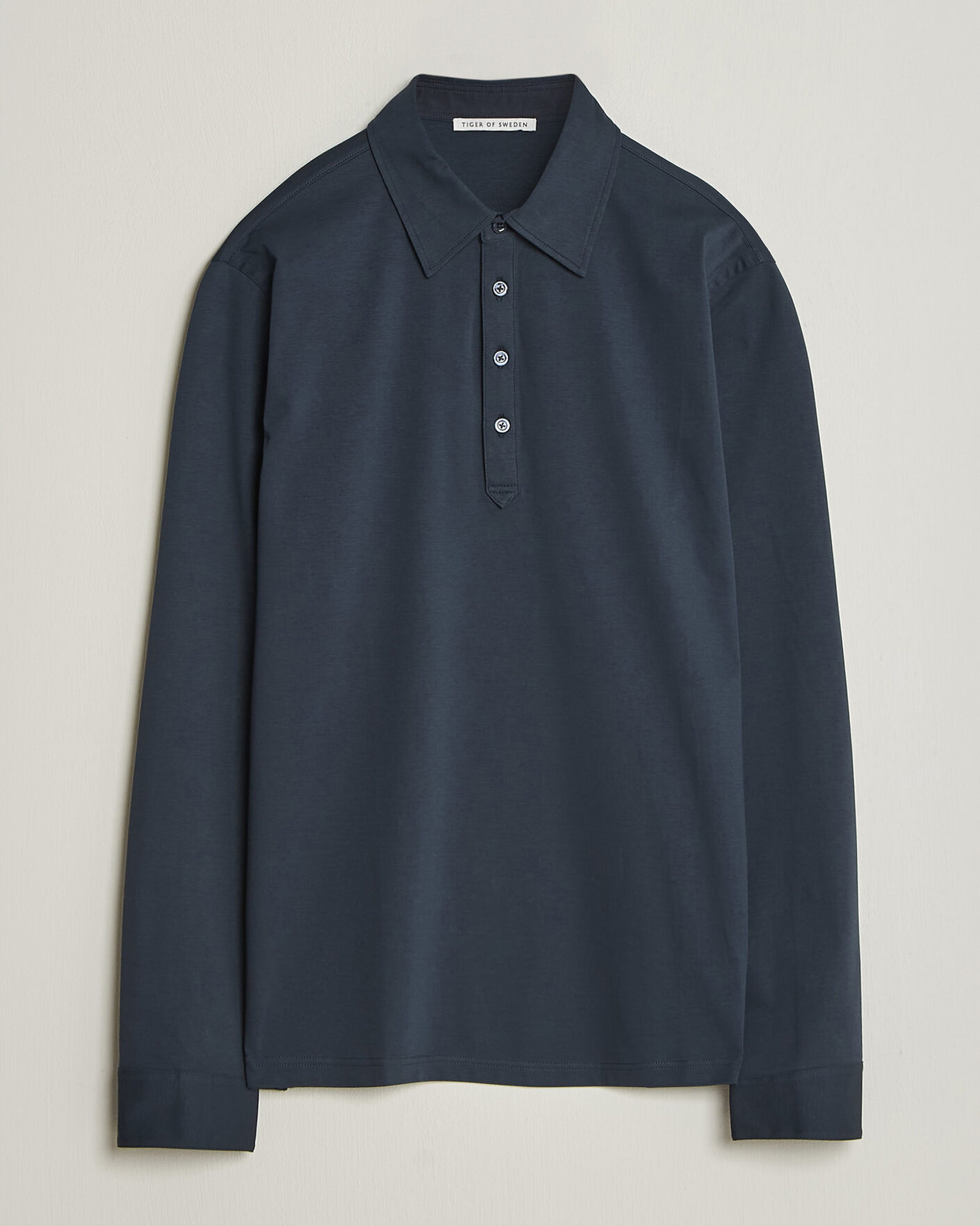 Hombres | Polos | Tiger of Sweden | Tanner Mercerized Cotton Polo Light Ink