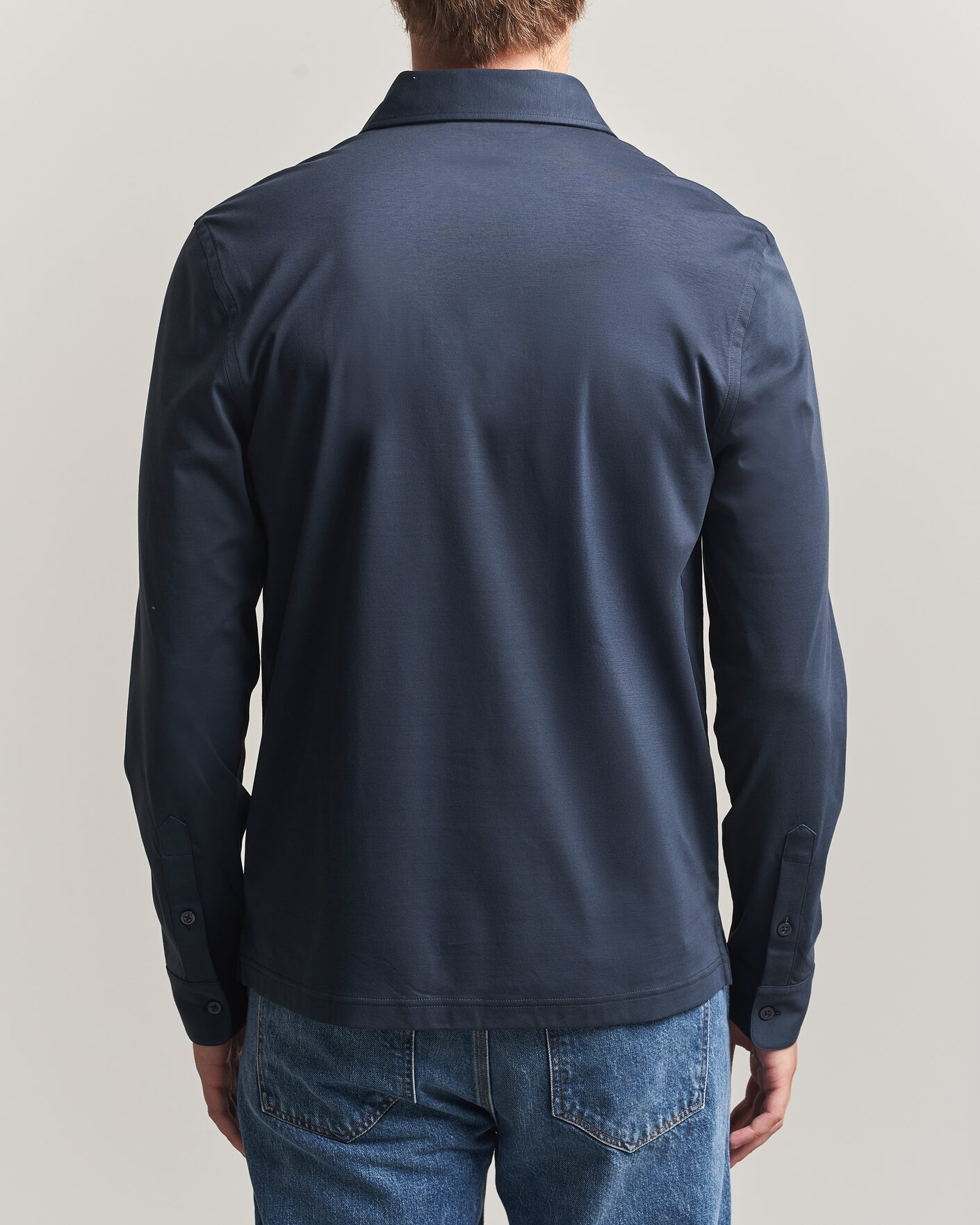 Hombres | Polos | Tiger of Sweden | Tanner Mercerized Cotton Polo Light Ink