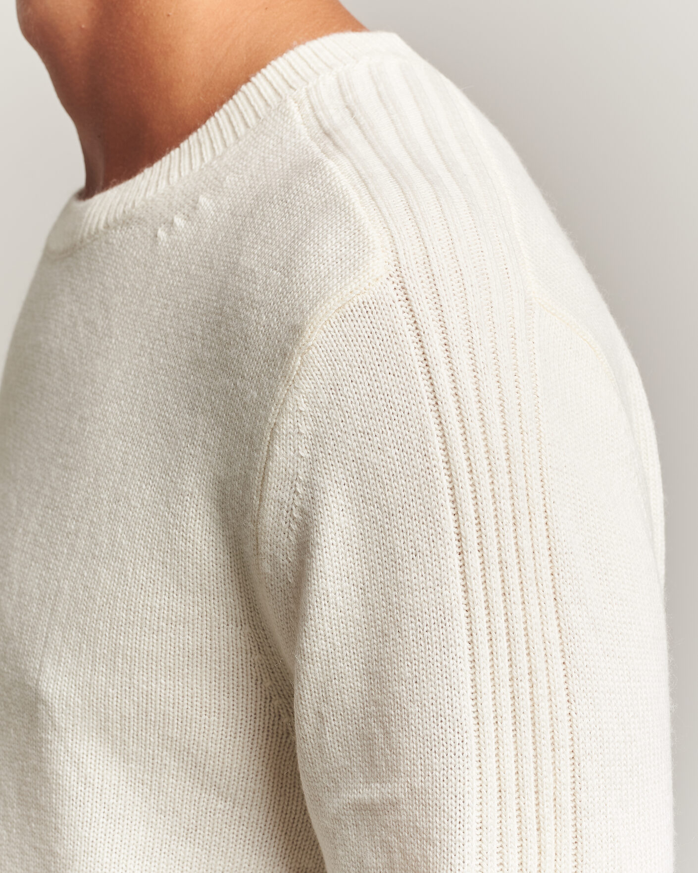 Hombres | Jerséis y prendas de punto | Tiger of Sweden | Wilfred Wool/Cashmere Sweater Porcelain Cream