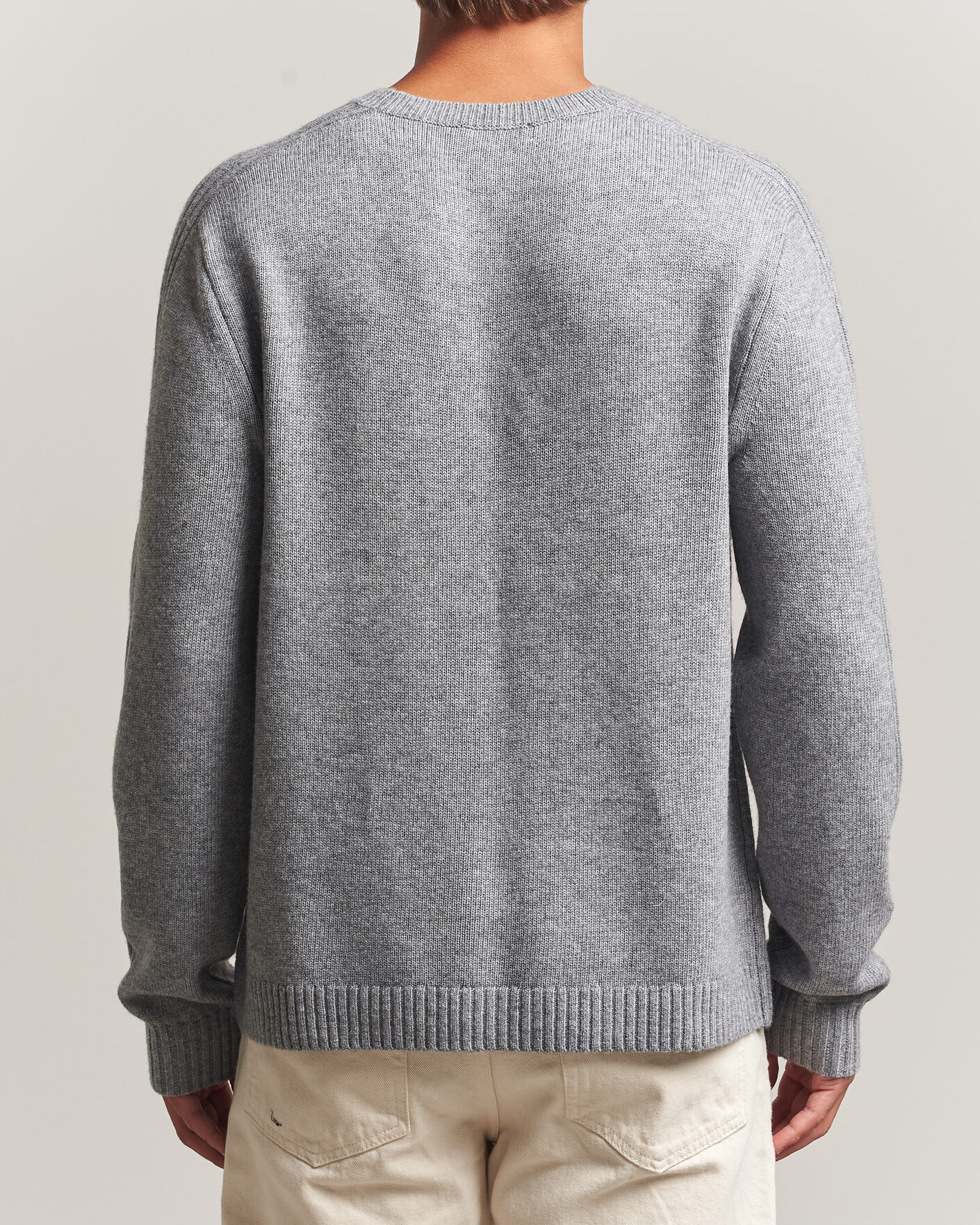 Hombres | Jerséis y prendas de punto | Tiger of Sweden | Wilfred Wool/Cashmere Sweater Light Grey Melange