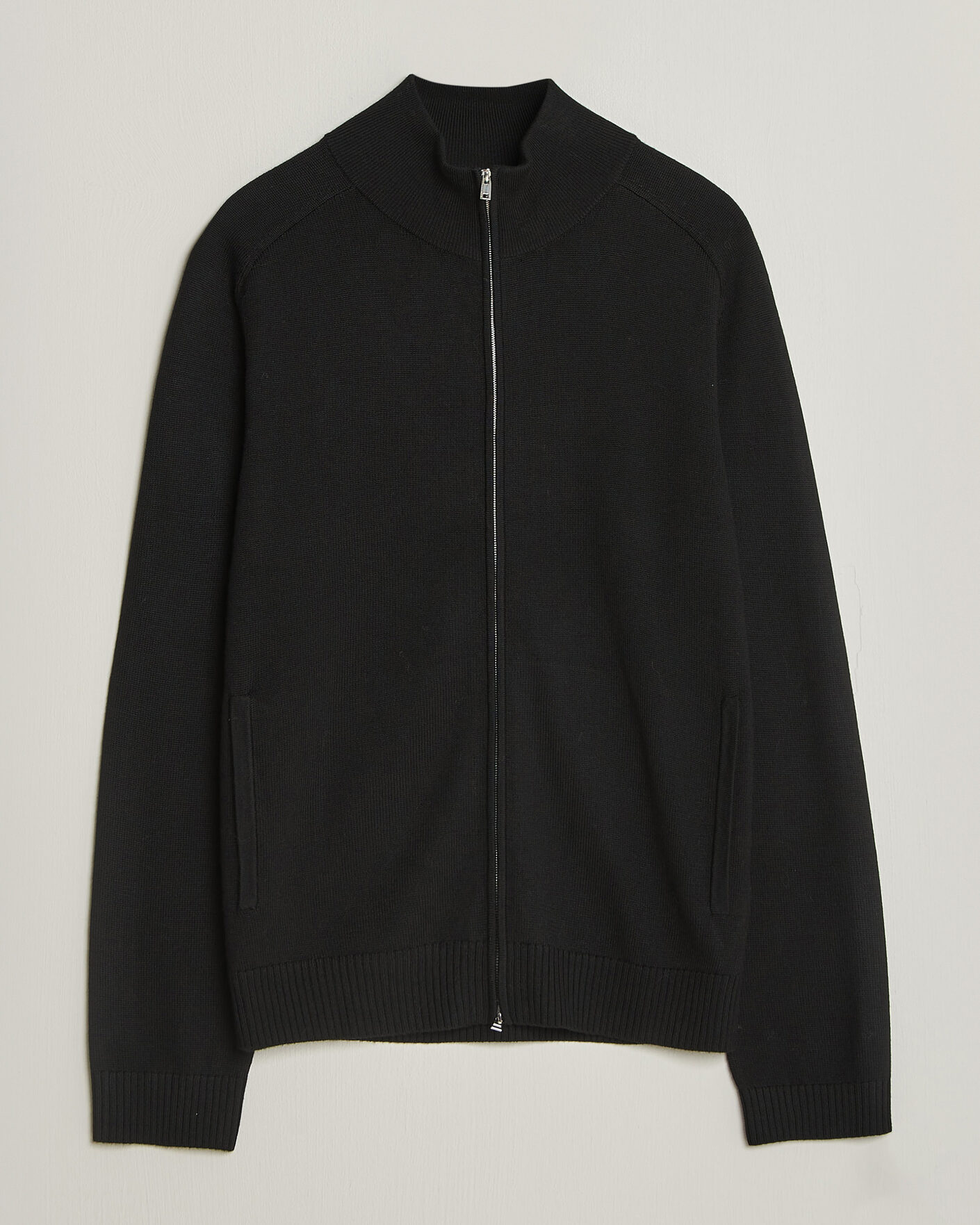 Hombres | Jerséis y prendas de punto | Tiger of Sweden | Cassian Wool Full Zip Black