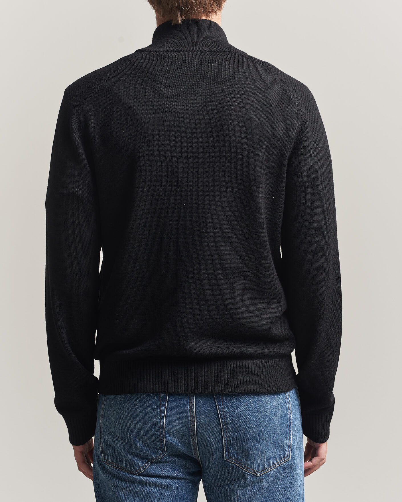 Hombres | Jerséis y prendas de punto | Tiger of Sweden | Cassian Wool Full Zip Black