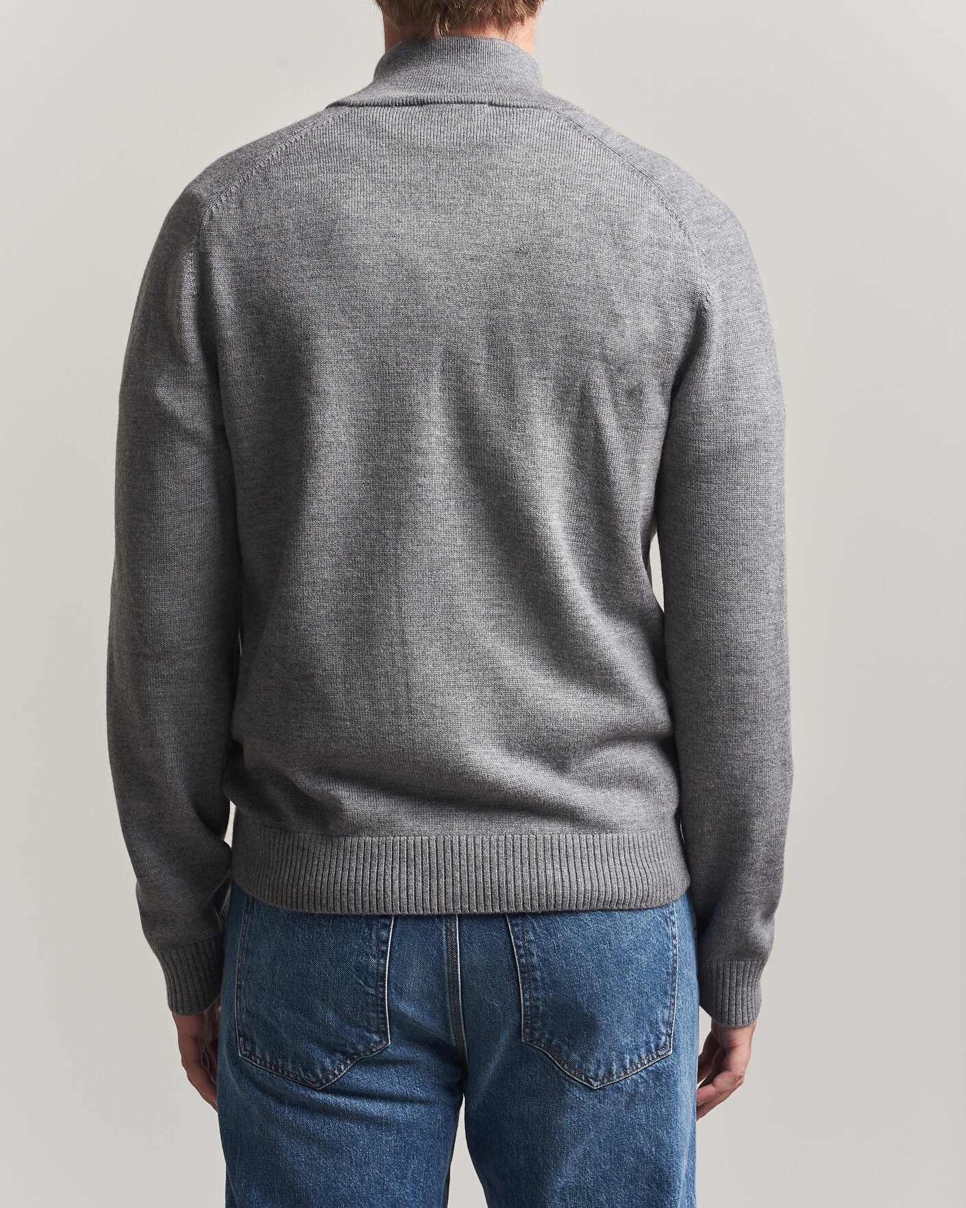 Hombres | Jerséis y prendas de punto | Tiger of Sweden | Cassian Wool Full Zip Concrete Melange