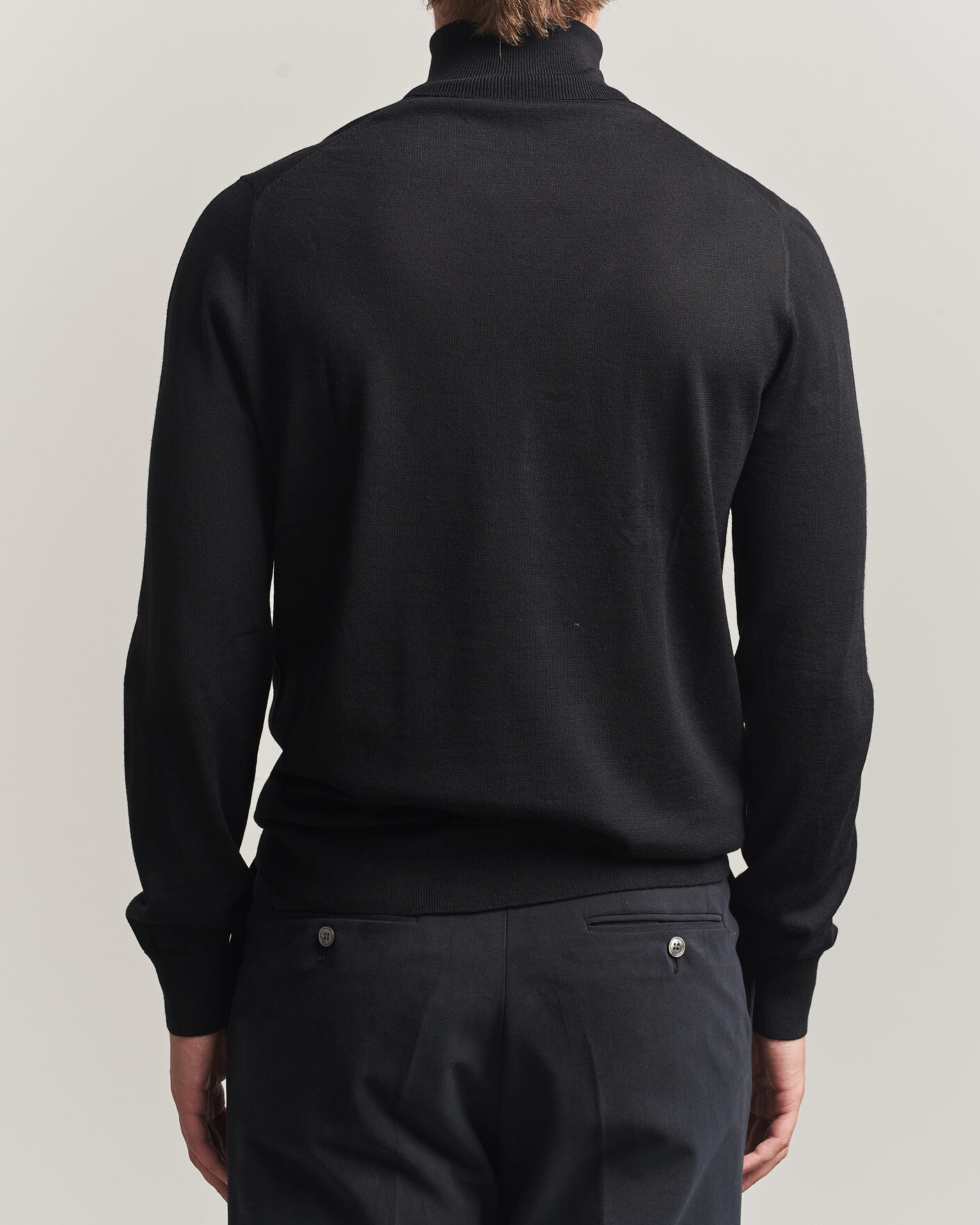Hombres | Jerséis y prendas de punto | Tiger of Sweden | Nevile Extra Fine Merino Polo Black