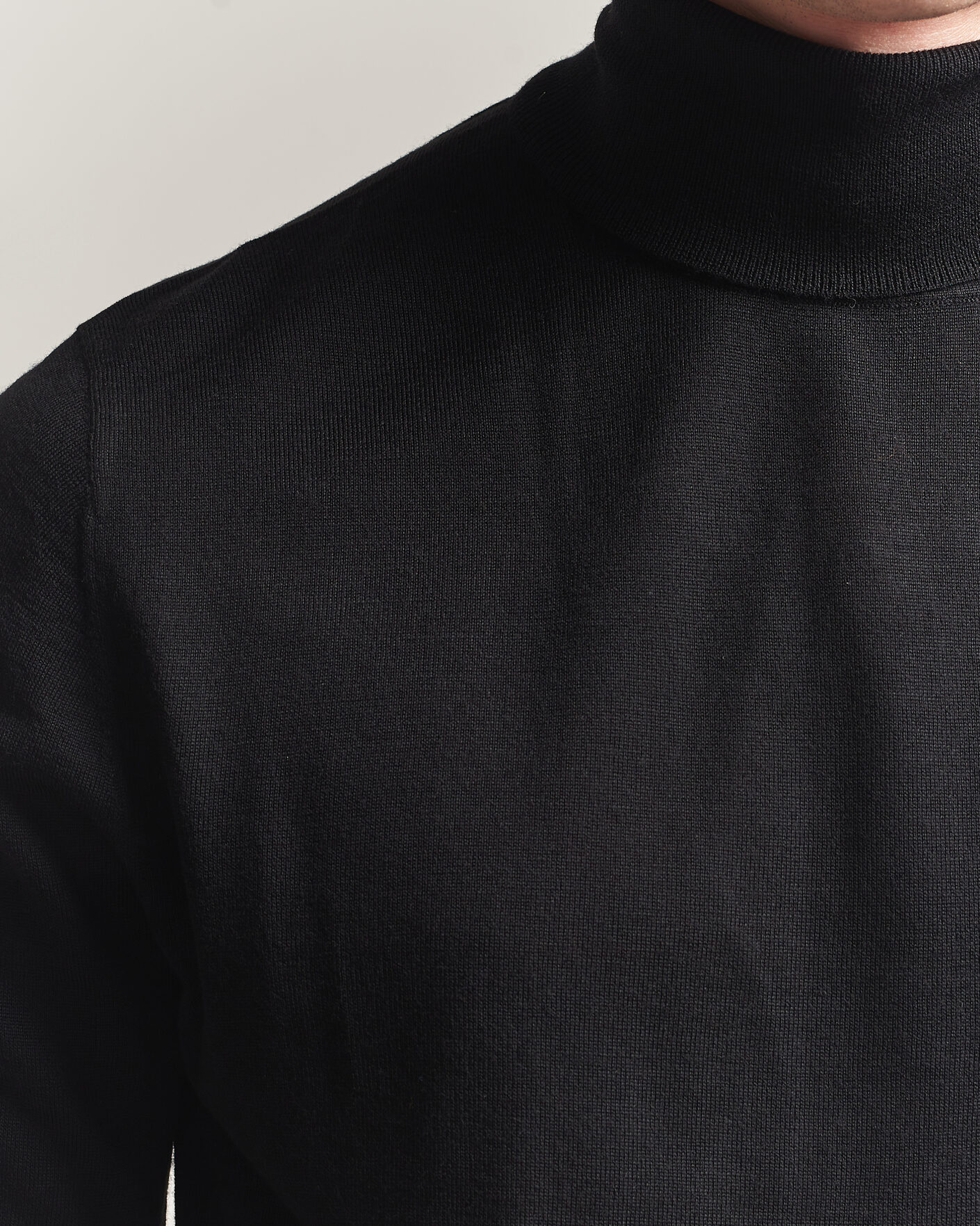 Hombres | Jerséis y prendas de punto | Tiger of Sweden | Nevile Extra Fine Merino Polo Black