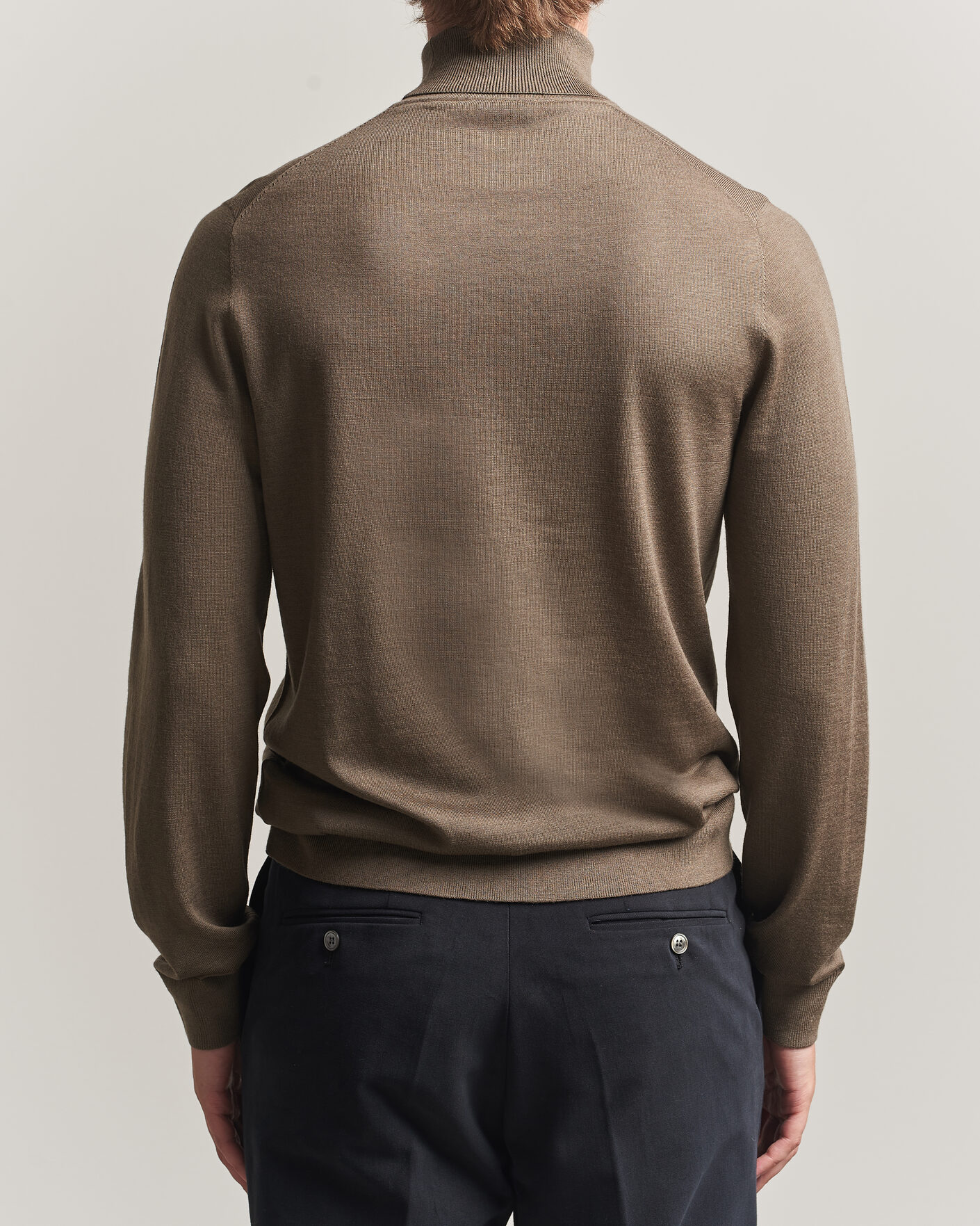 Hombres | Jerséis y prendas de punto | Tiger of Sweden | Nevile Extra Fine Merino Polo Aged Timber