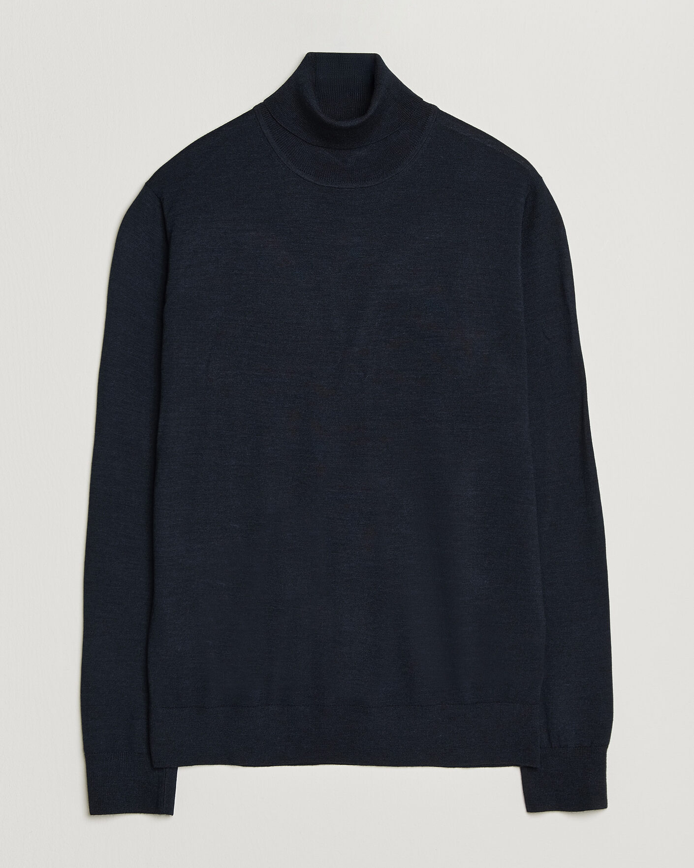 Hombres | Jerséis y prendas de punto | Tiger of Sweden | Nevile Extra Fine Merino Polo Light Ink