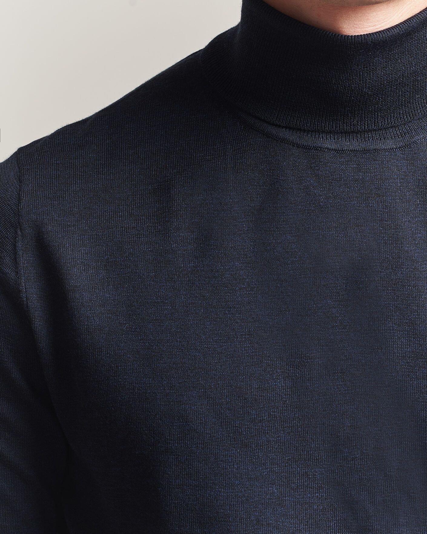 Hombres | Jerséis y prendas de punto | Tiger of Sweden | Nevile Extra Fine Merino Polo Light Ink
