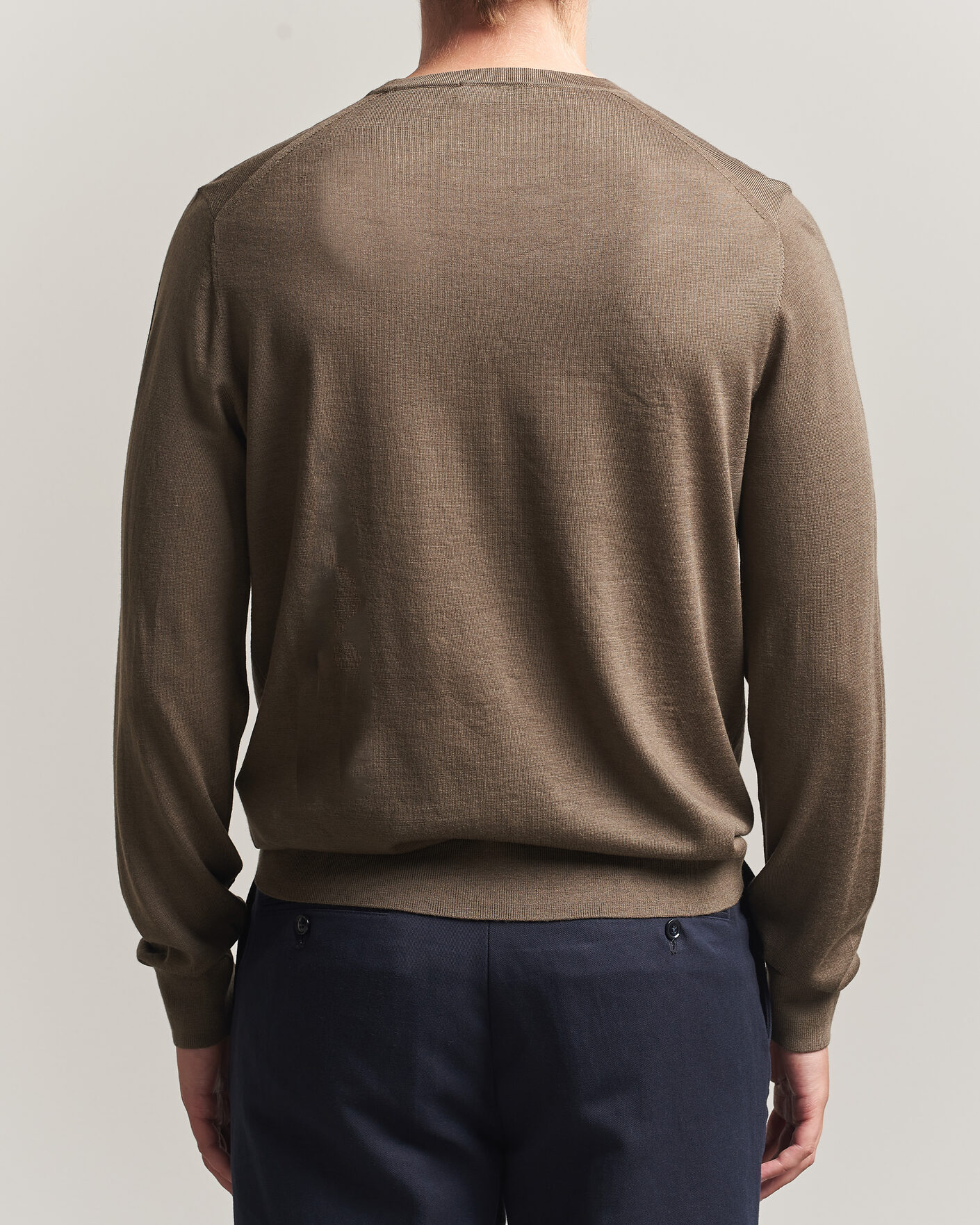 Hombres | Jerséis y prendas de punto | Tiger of Sweden | Connor Extra Fine Merino Crew Neck Pullover Aged Timber