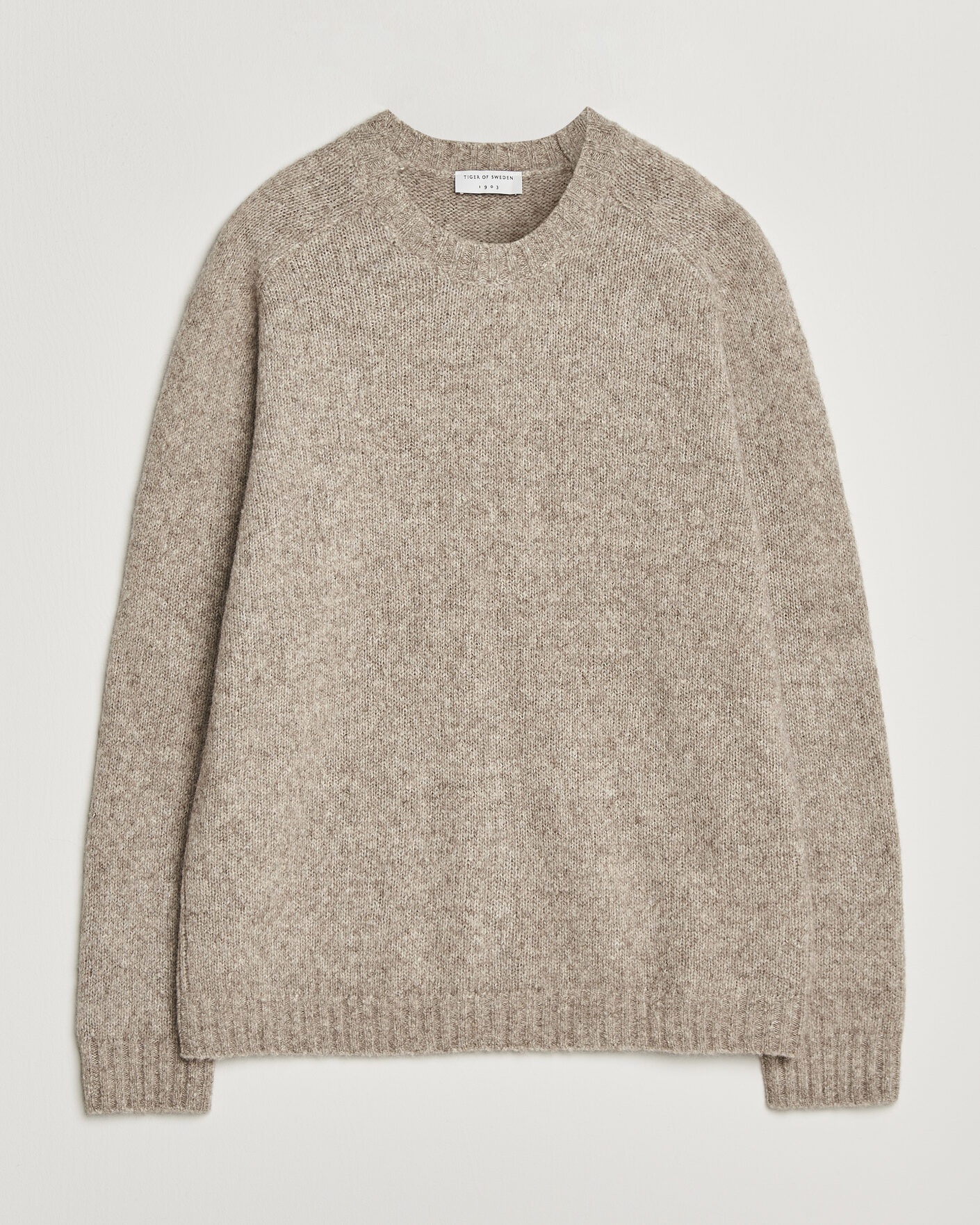 Hombres | Jerséis y prendas de punto | Tiger of Sweden | Adryan Yak/Alpaca Knitted Sweater Stone Melange