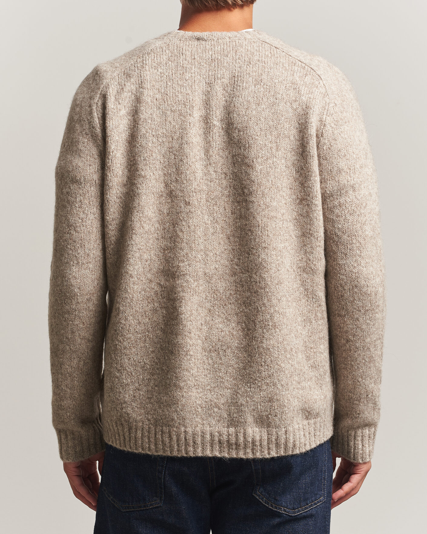 Hombres | Jerséis y prendas de punto | Tiger of Sweden | Adryan Yak/Alpaca Knitted Sweater Stone Melange