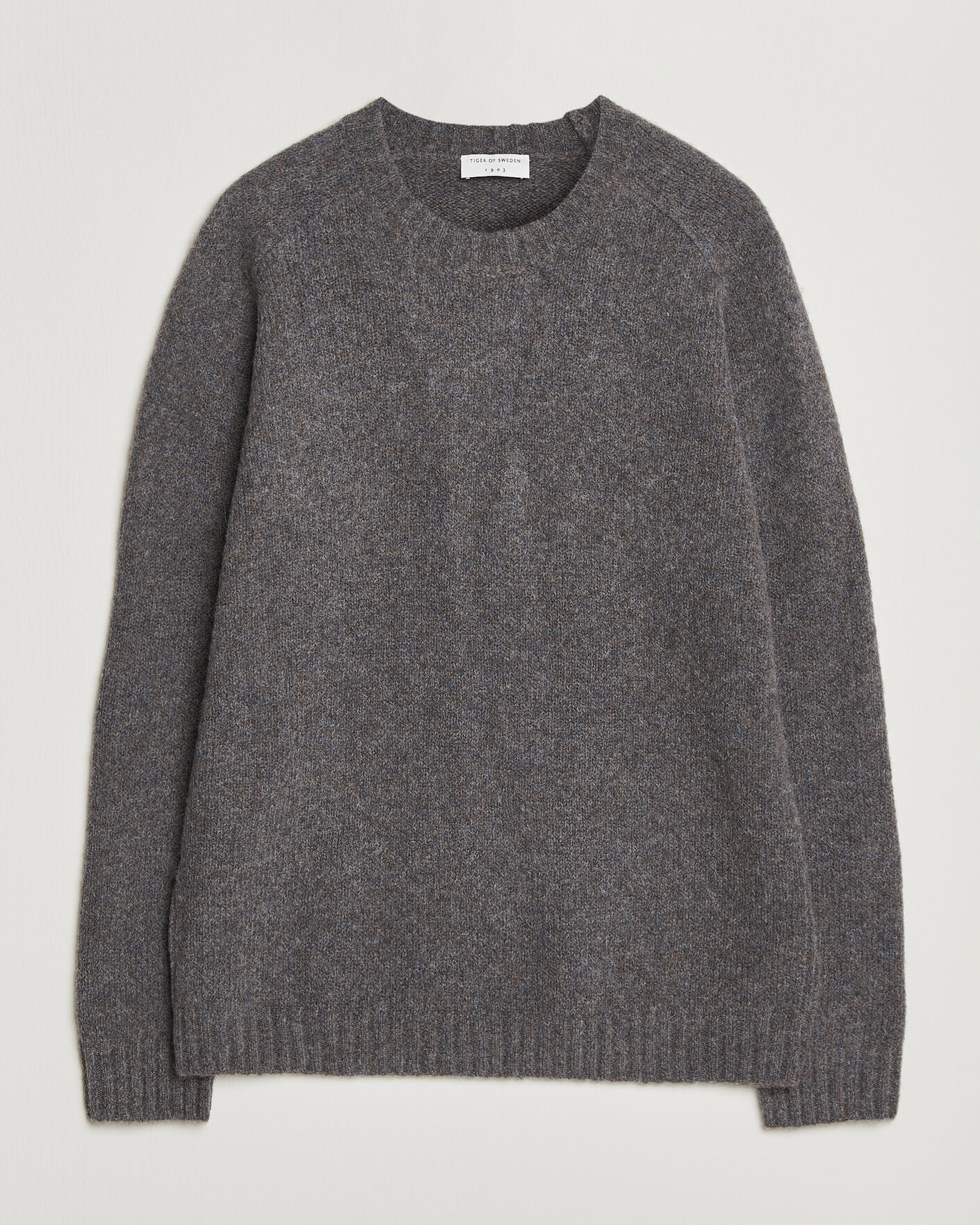 Hombres | Jerséis y prendas de punto | Tiger of Sweden | Adryan Yak/Alpaca Knitted Sweater Grey Melange