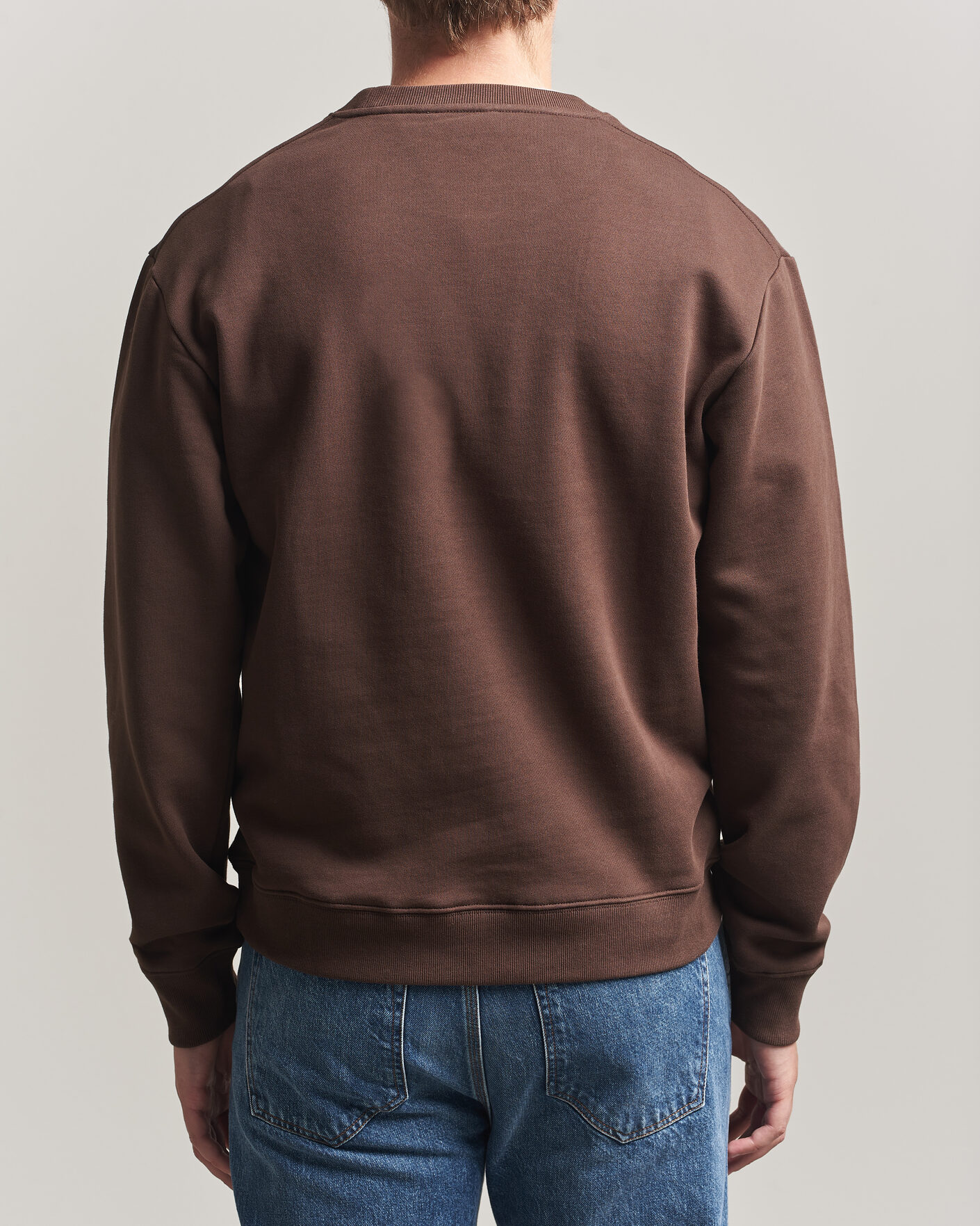 Hombres | Jerséis y prendas de punto | Tiger of Sweden | Emerson Crew Neck Sweatshirt Dark Mahogany
