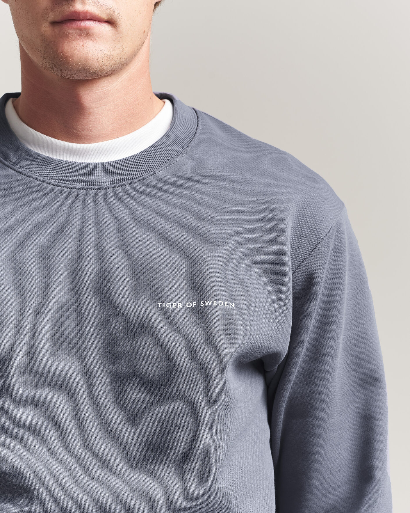 Hombres | Jerséis y prendas de punto | Tiger of Sweden | Emerson Crew Neck Sweatshirt Iron Haze