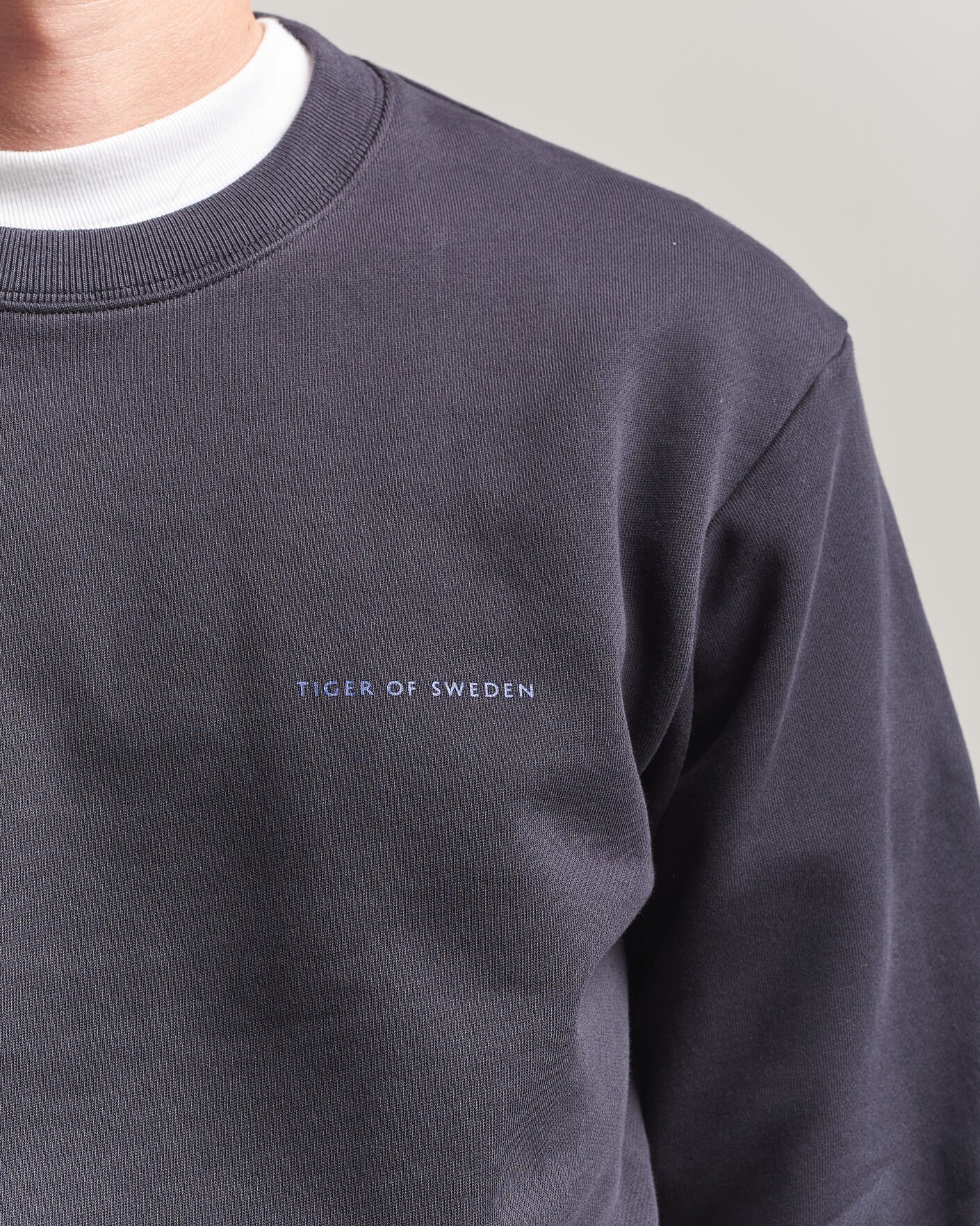 Hombres | Jerséis y prendas de punto | Tiger of Sweden | Emerson Crew Neck Sweatshirt Light Ink