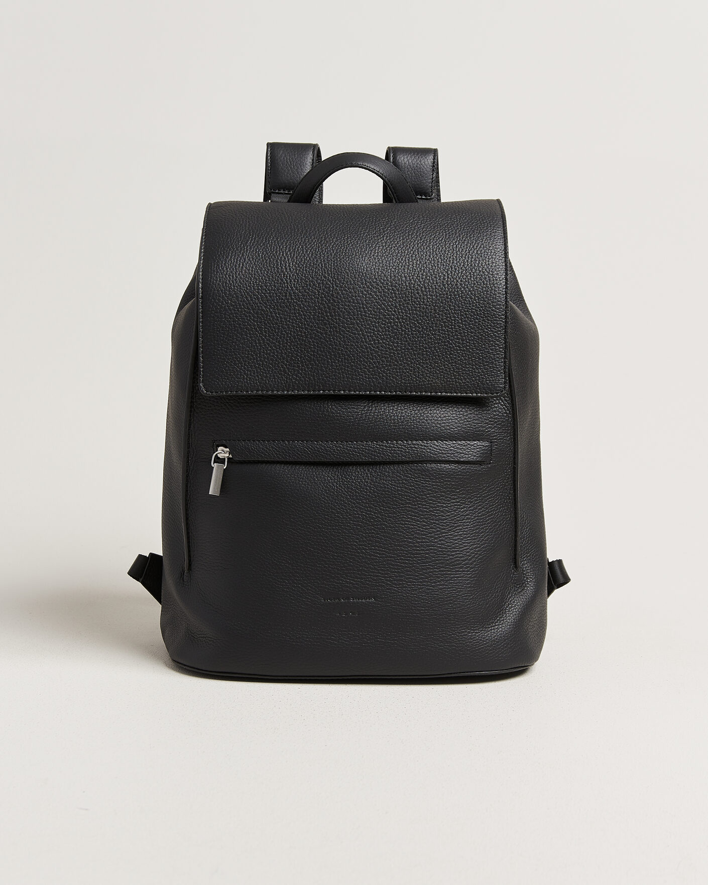 Hombres | Bolsos | Tiger of Sweden | Vuntir Grained Leather Backpack Black