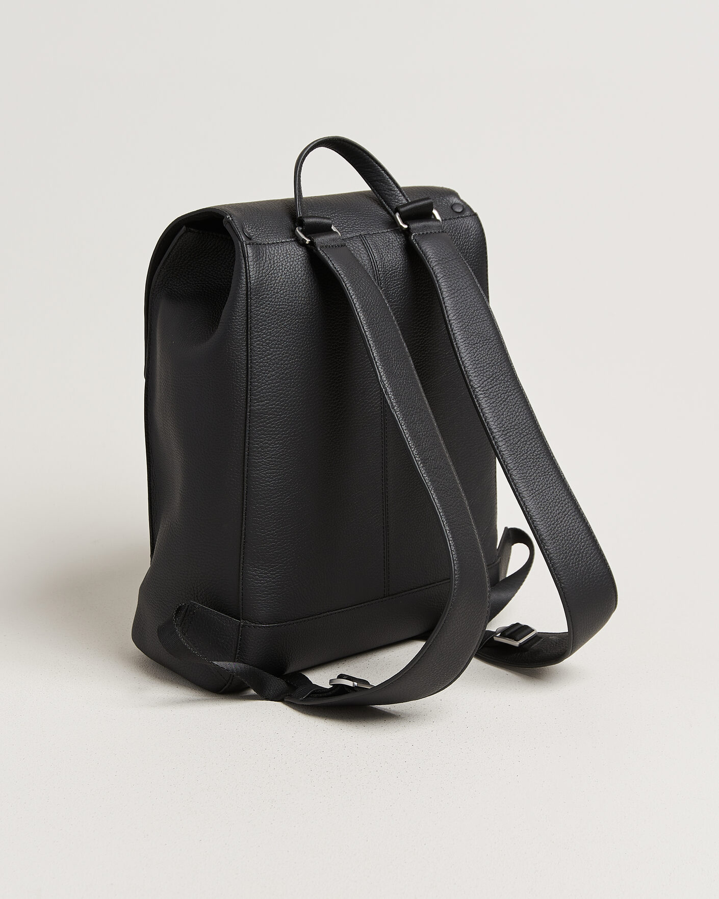 Hombres | Bolsos | Tiger of Sweden | Vuntir Grained Leather Backpack Black