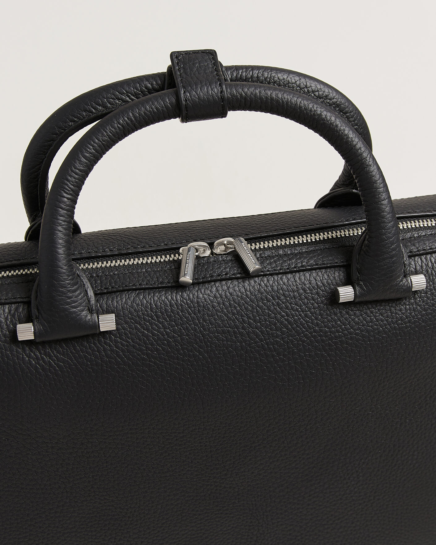 Hombres | Bolsos | Tiger of Sweden | Valise Grained Leather Briefcase Black