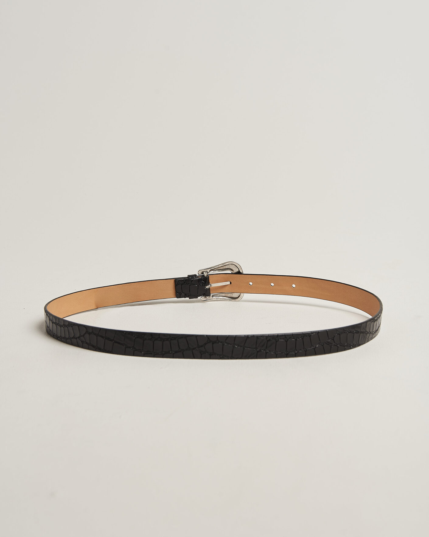 Crockett & Jones Belt 3,2 cm Black Calf en CareOfCarl.es