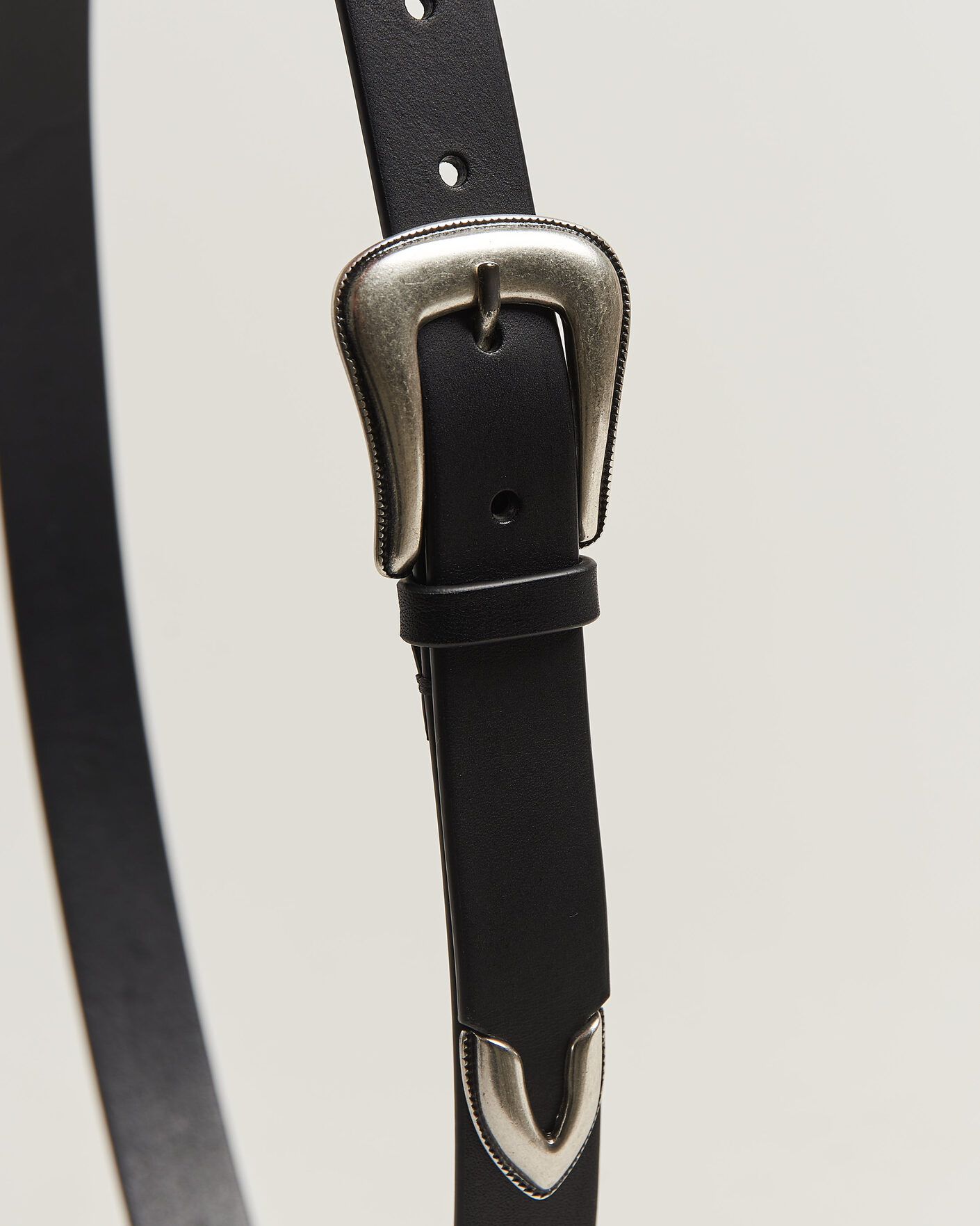 Hombres | Cinturones | Tiger of Sweden | Ecus Leather Western Belt Black
