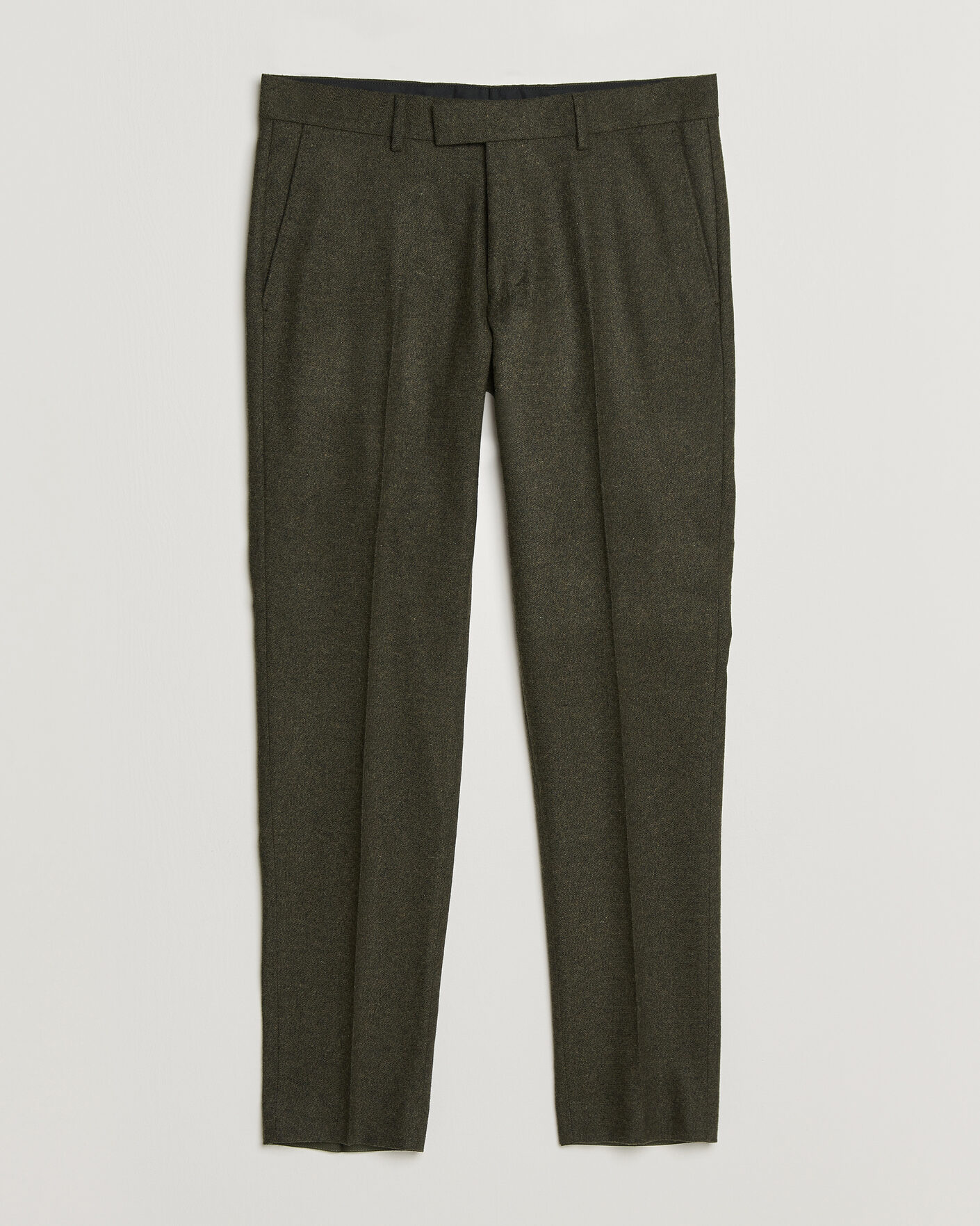 Hombres | Pantalones | Tiger of Sweden | Tenuta Wool Flannel Suit Trousers Muted Canopy