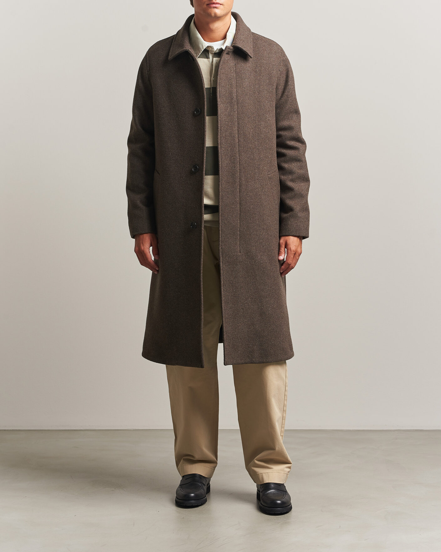 Hombres | Abrigos y chaquetas | Tiger of Sweden | Carlton Wool Coat Dusty Brown