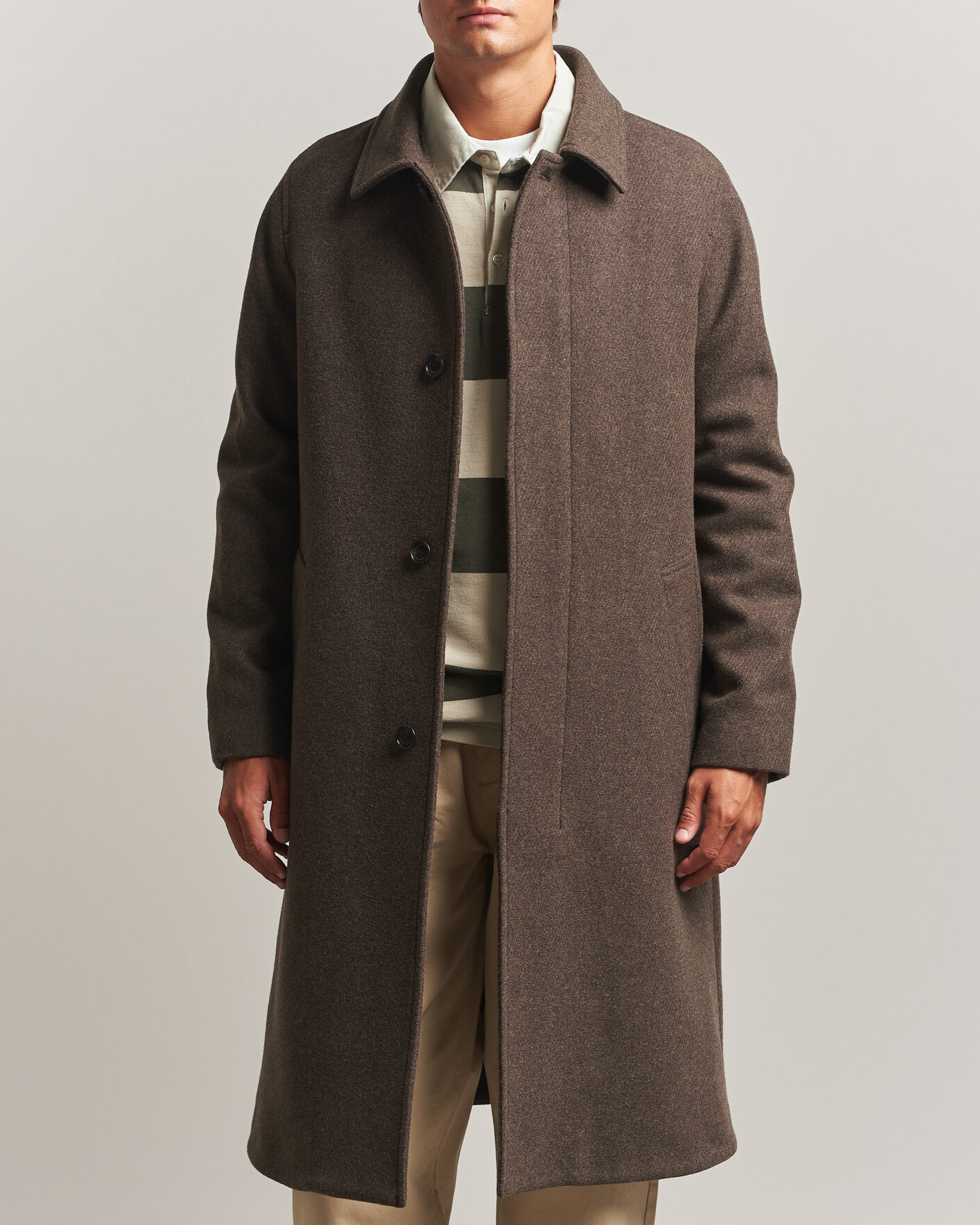 Hombres | Abrigos y chaquetas | Tiger of Sweden | Carlton Wool Coat Dusty Brown