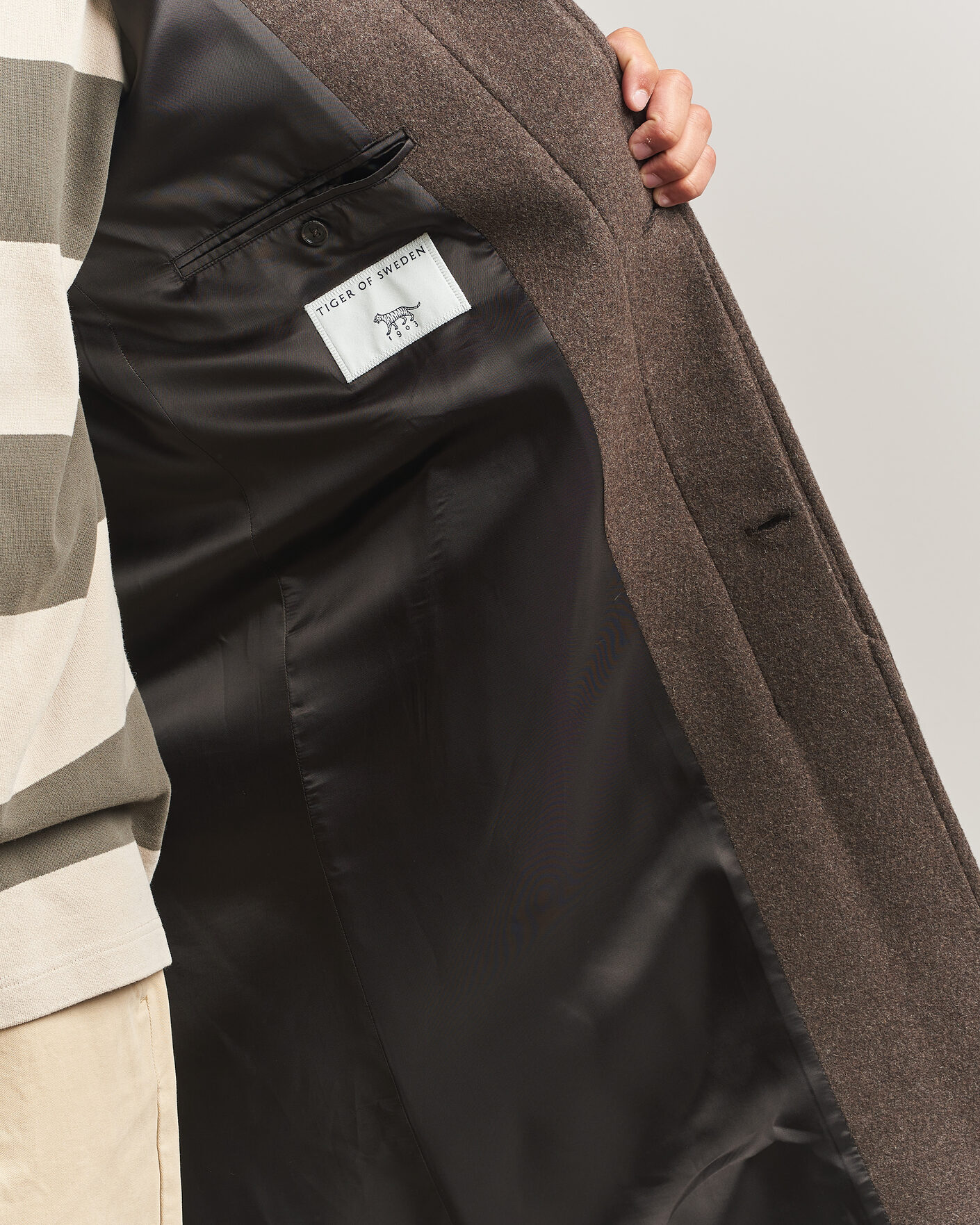 Hombres | Abrigos y chaquetas | Tiger of Sweden | Carlton Wool Coat Dusty Brown