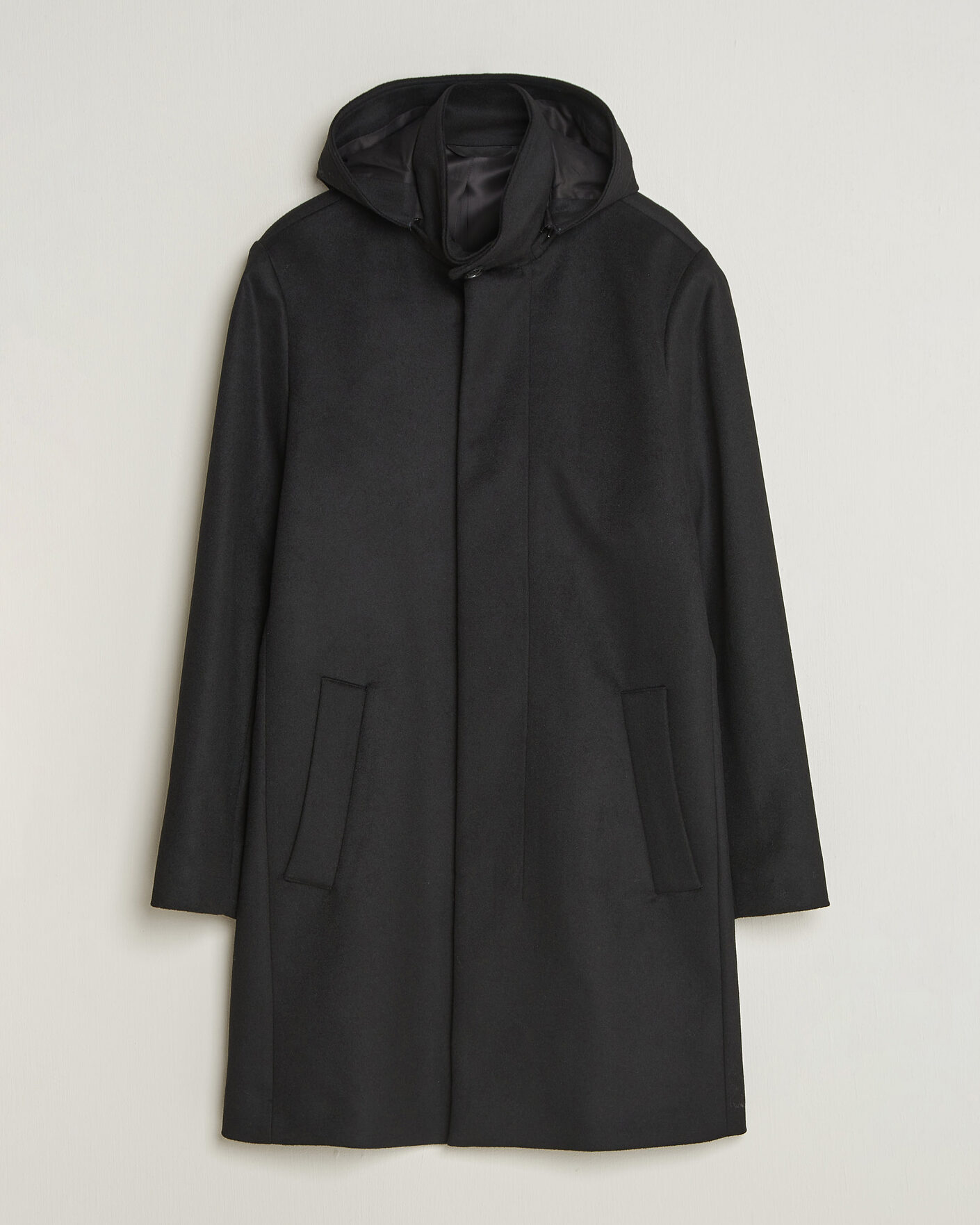 Hombres | Abrigos y chaquetas | Tiger of Sweden | Aleric Wool/Cashmere Hooded Coat Black