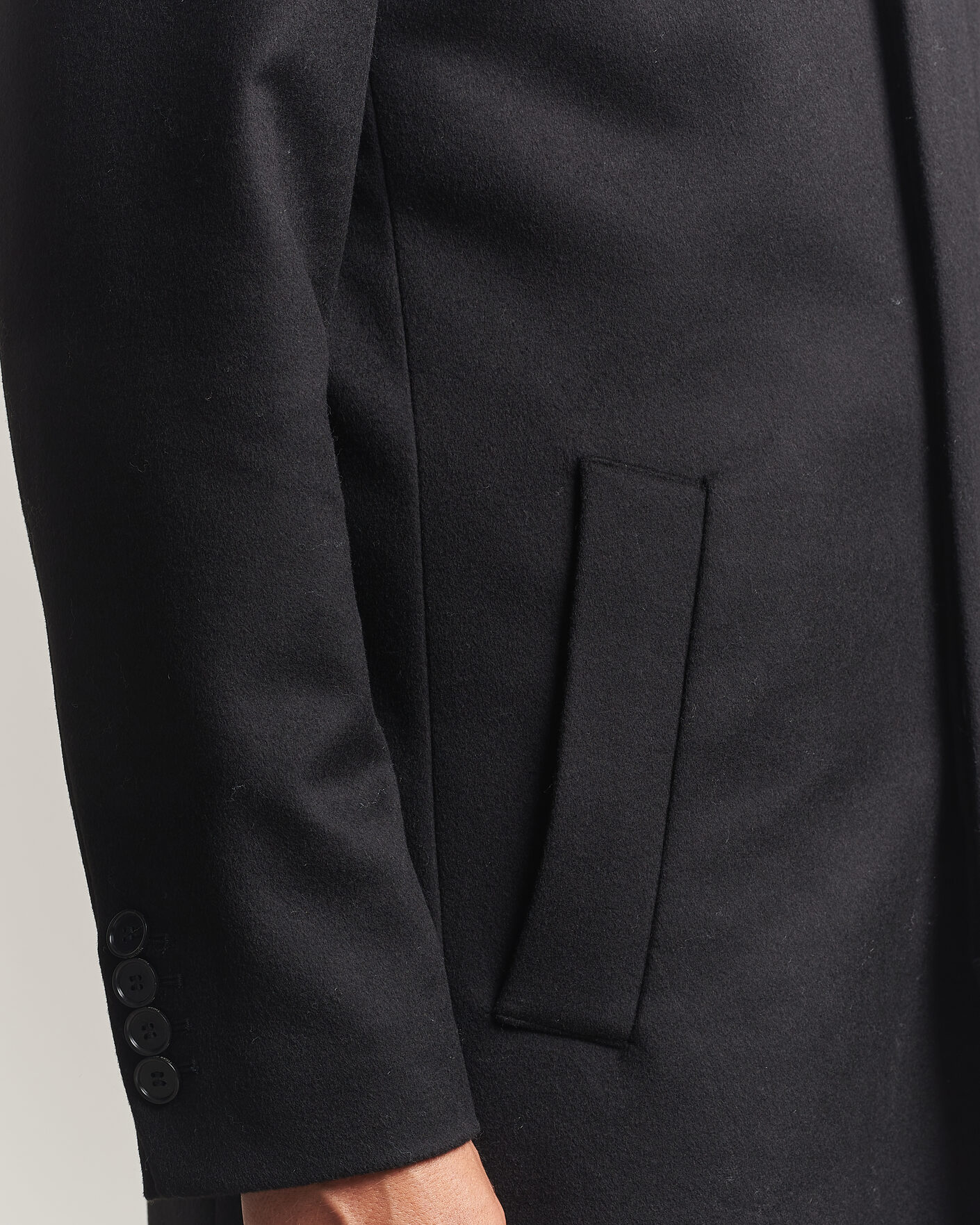Hombres | Abrigos y chaquetas | Tiger of Sweden | Aleric Wool/Cashmere Hooded Coat Black