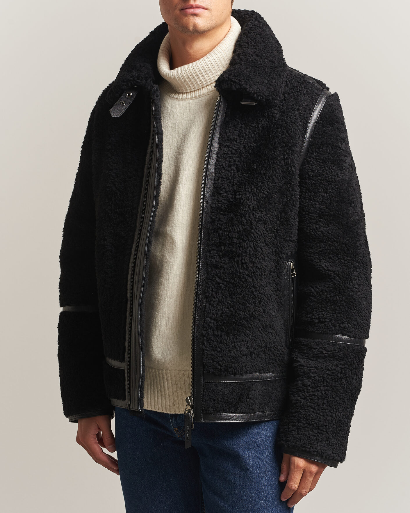Hombres | Abrigos y chaquetas | Tiger of Sweden | Viggo Shearling Jacket Black